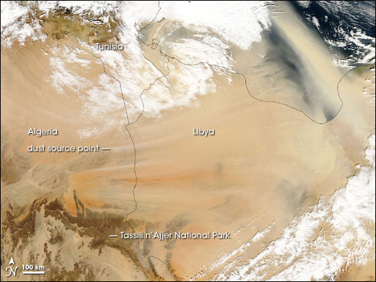 Dust Storm in Northern Africa