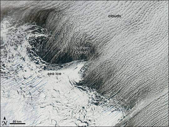 Cloud Streets off the Amery Ice Shelf