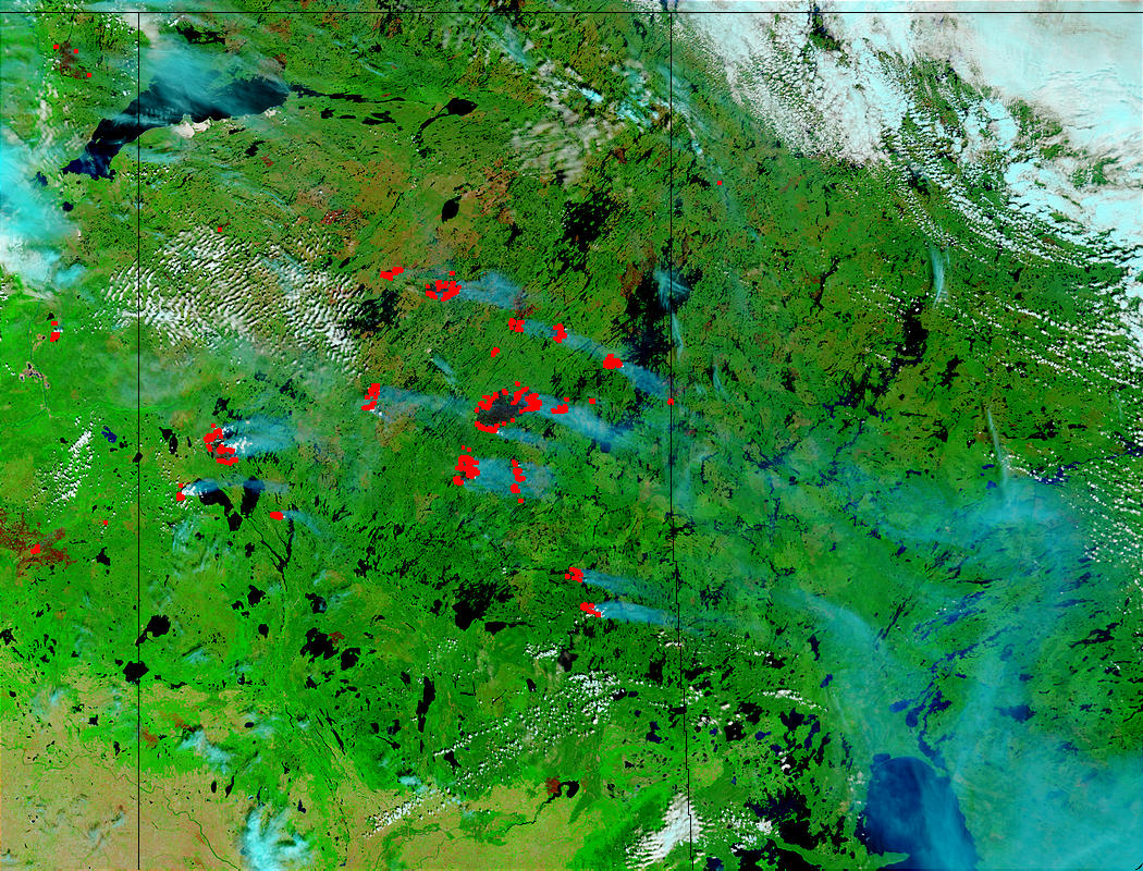 Wildfires and smoke in Saskatchewan, Canada - related image preview