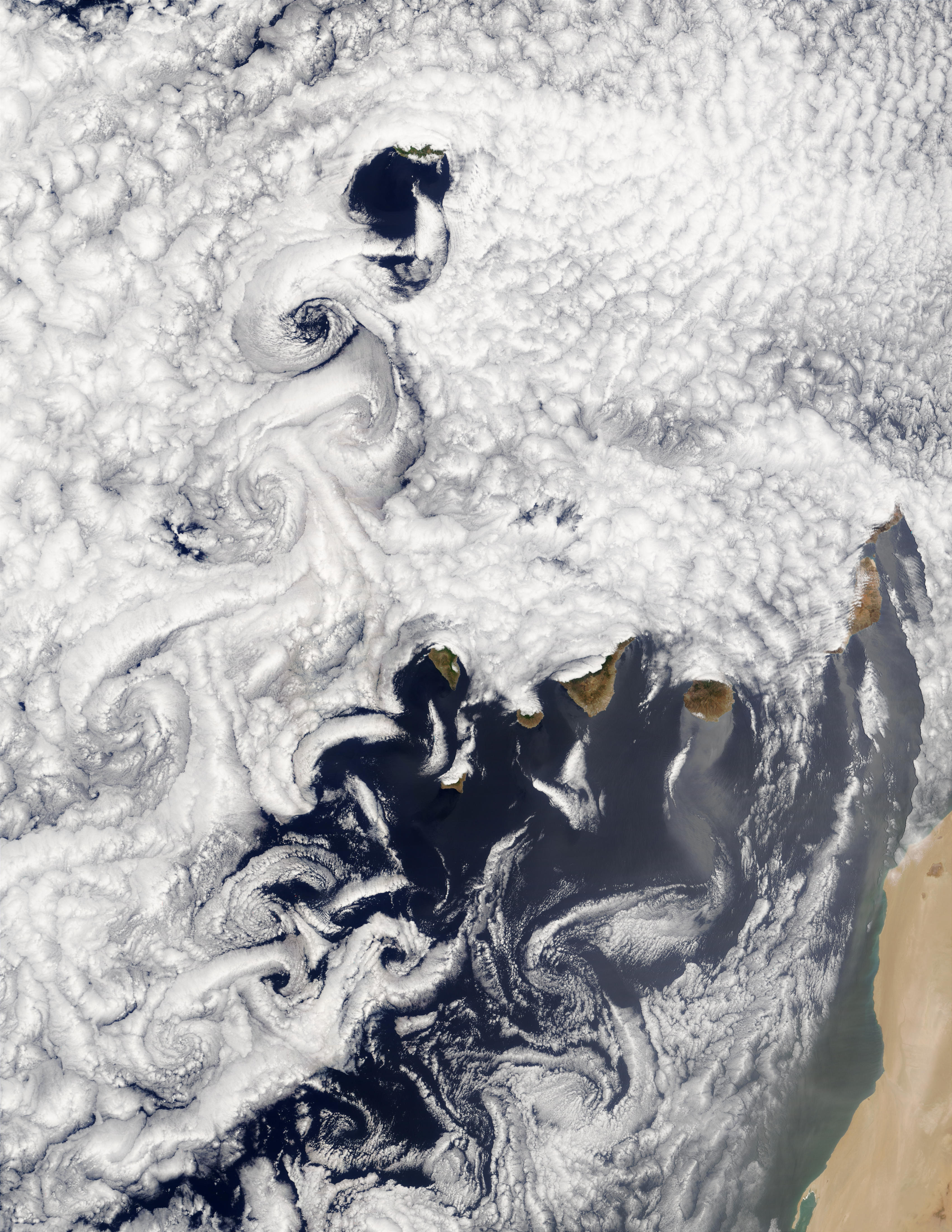 Vortex street near Canary Islands - related image preview