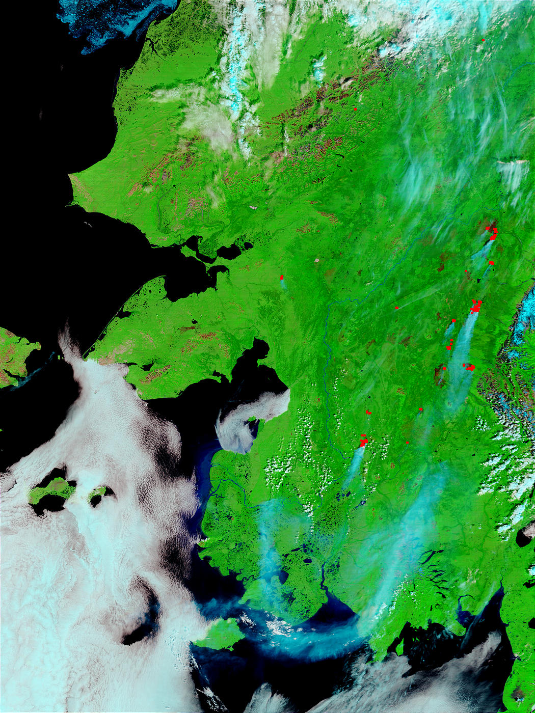Fires, smoke, and burns scars in Alaska - related image preview