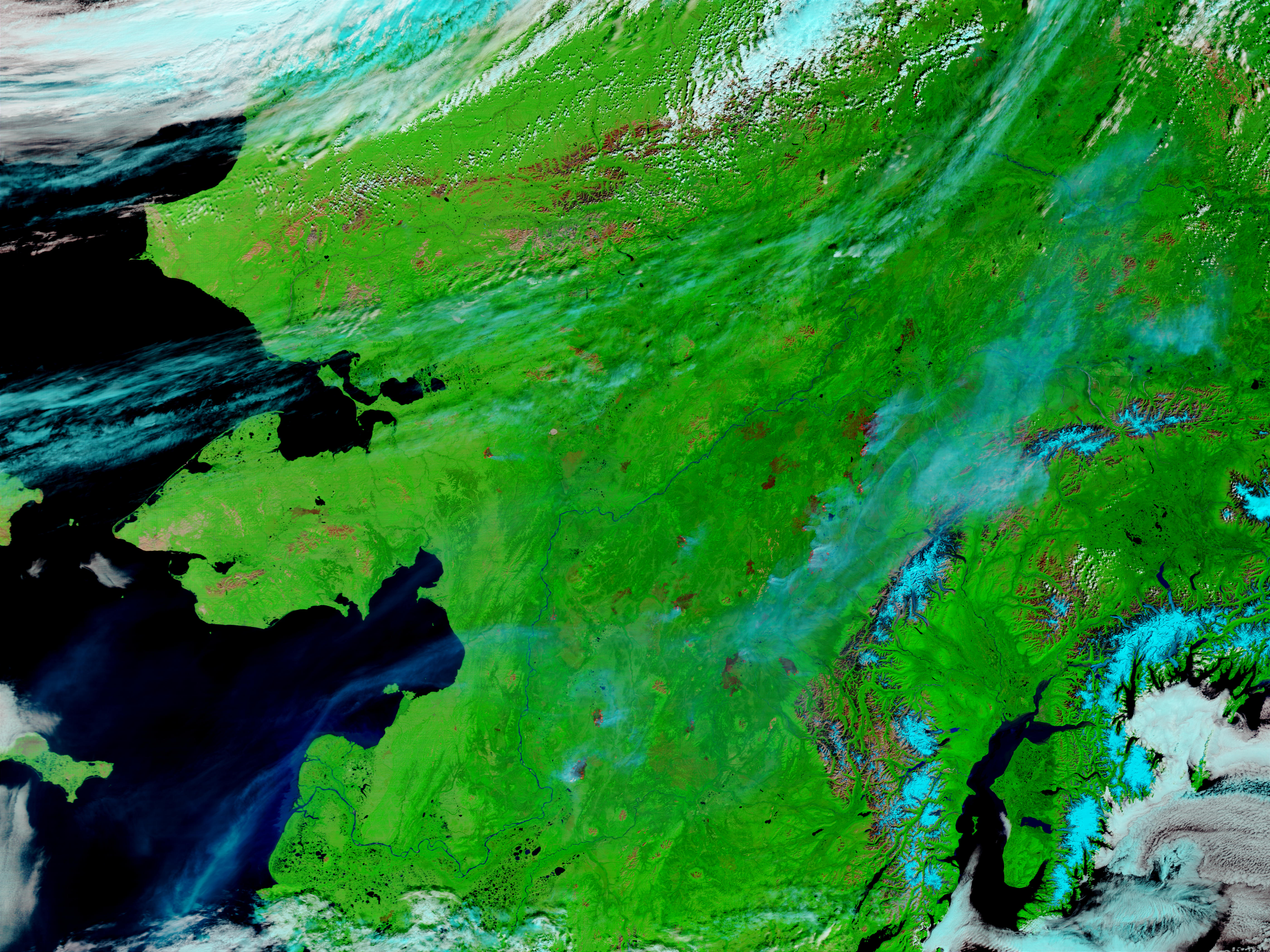 Fires, smoke, and burn scars in Alaska - related image preview