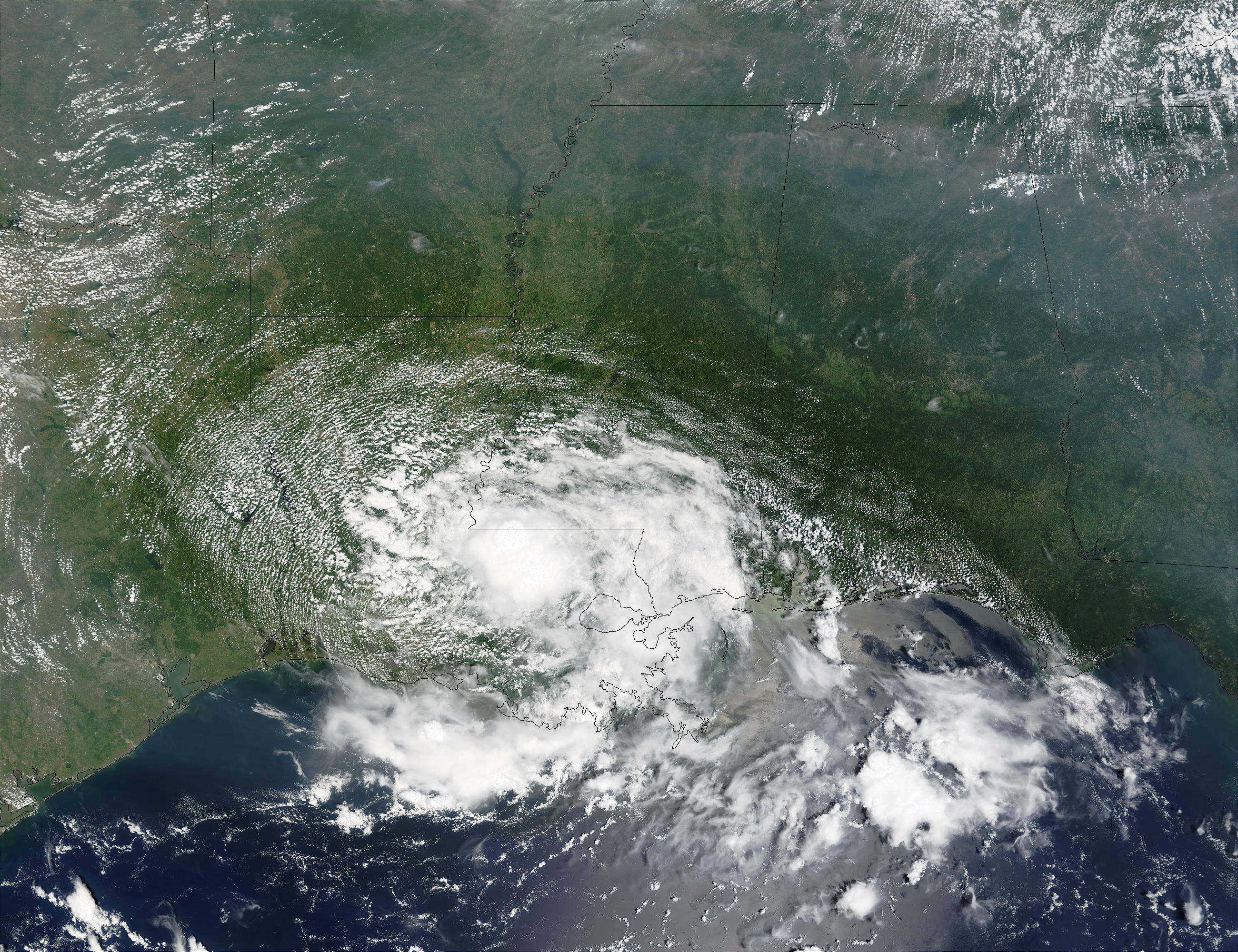Remnants of Tropical Storm Bertha over Louisiana - related image preview