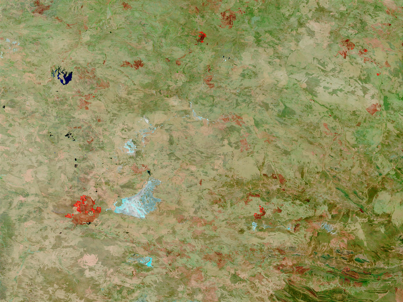 Fires and burn scars near Alice Springs, Central Australia - related image preview