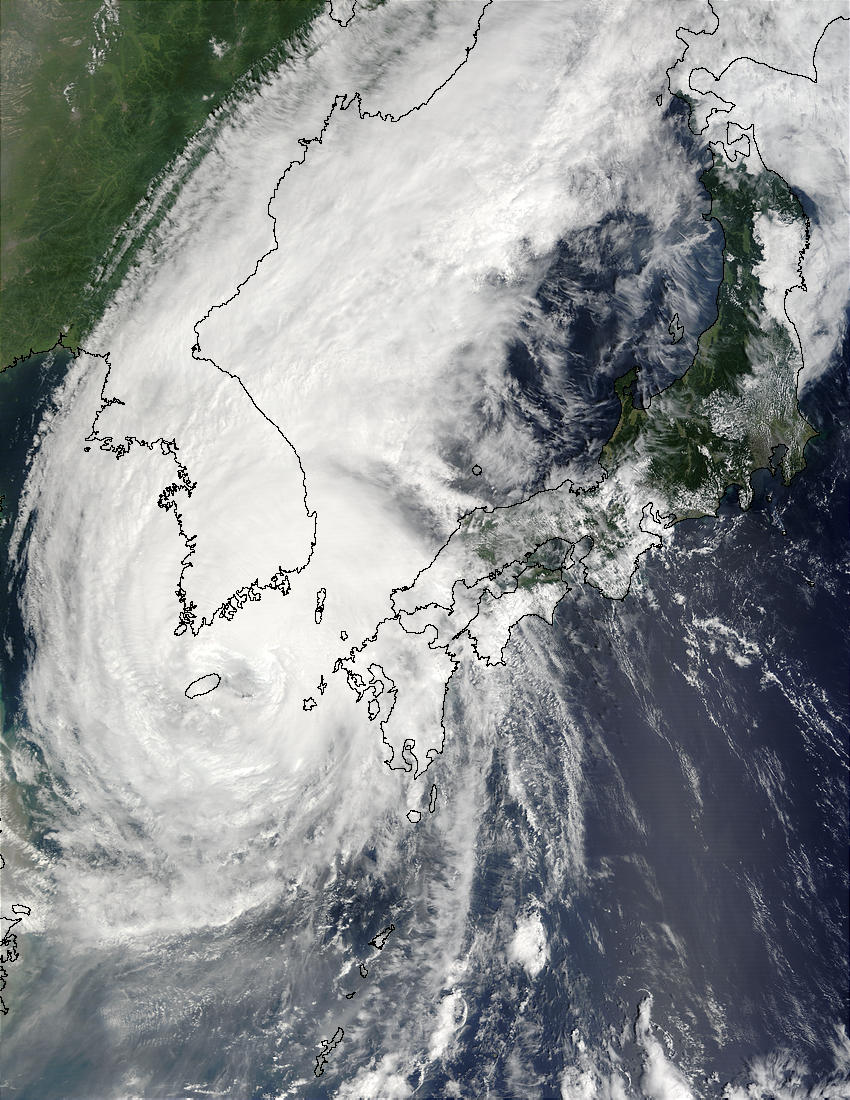 Typhoon Rusa (21W) over Korea - related image preview
