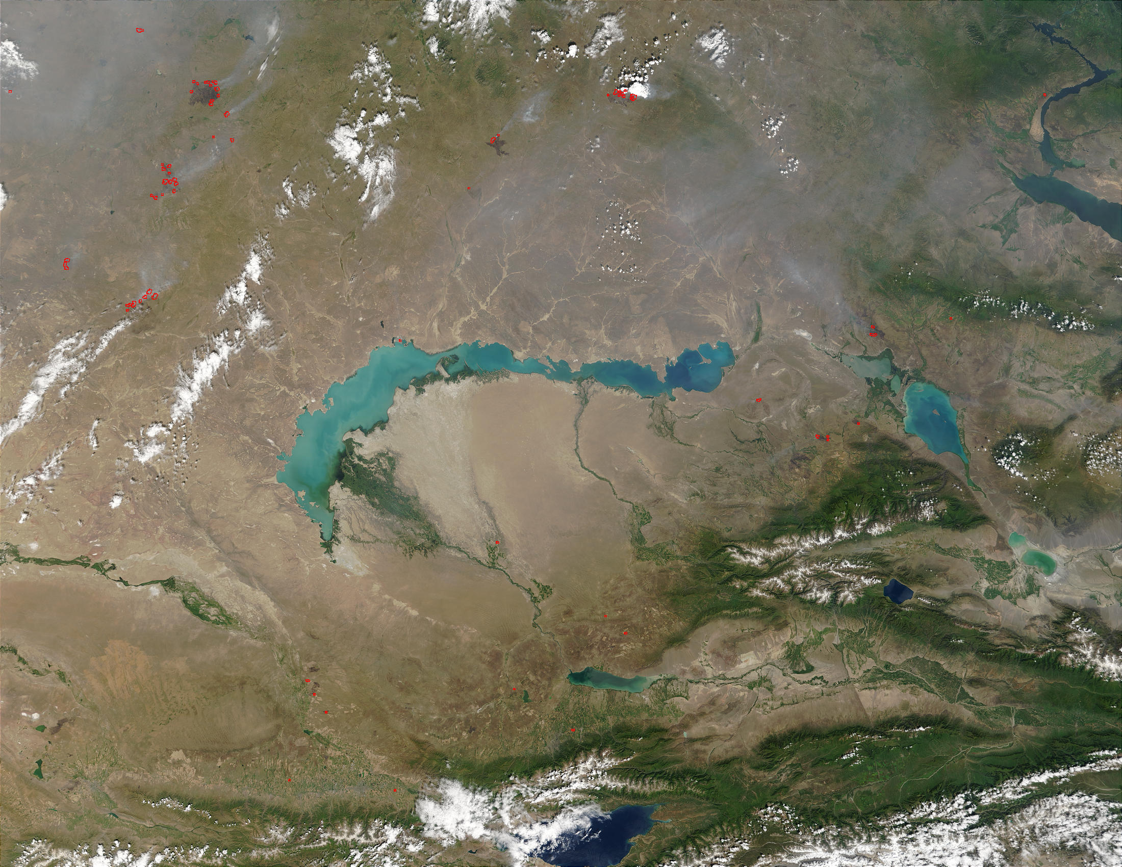 Fires near Lake Balkhash, Kazakhstan - related image preview