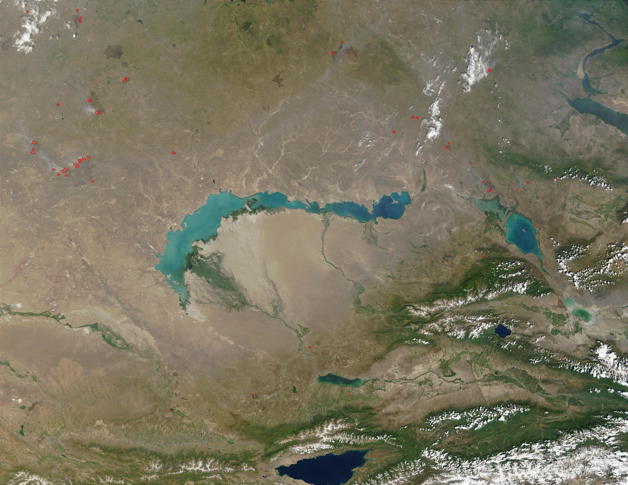 Fires near Lake Balkhash, Kazakhstan - related image preview