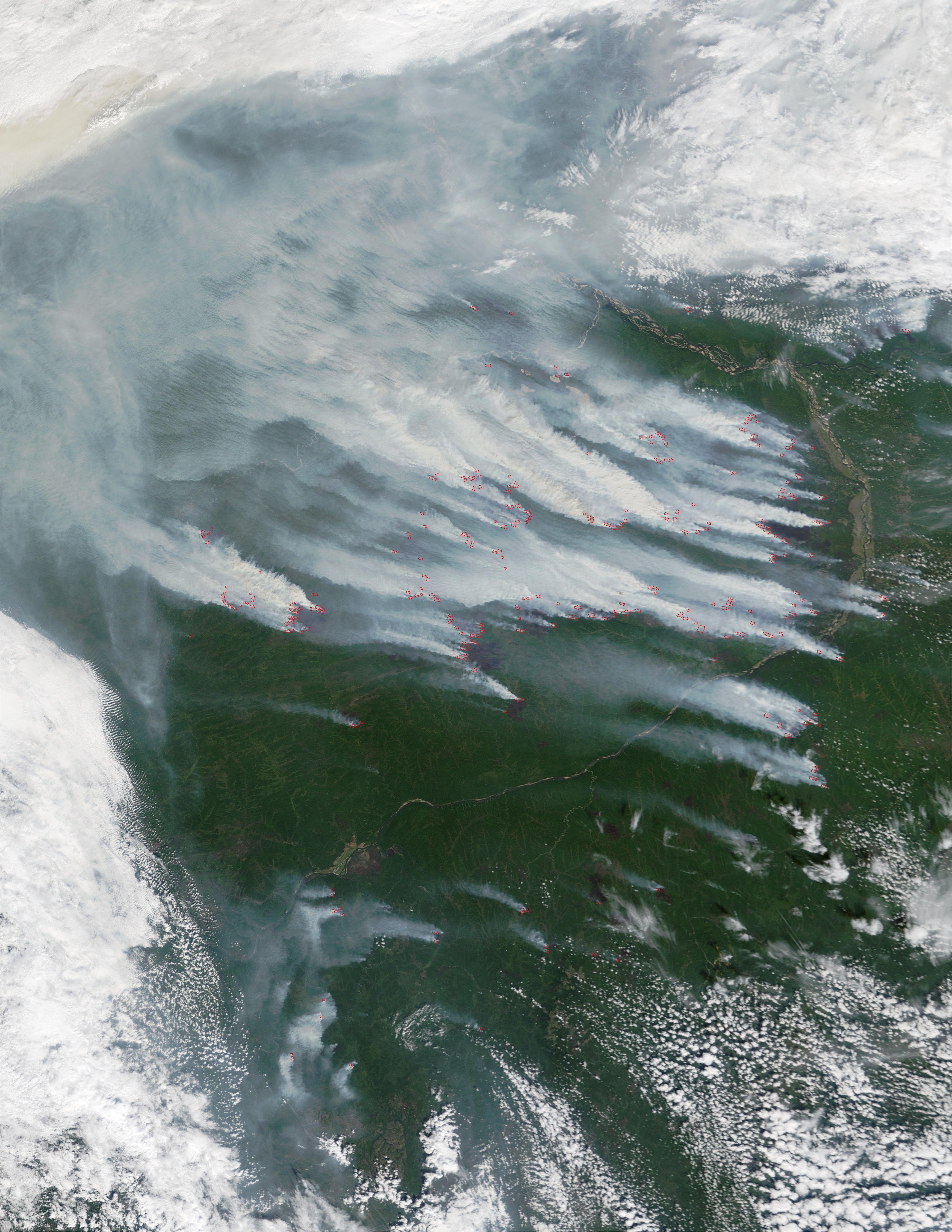 Fires and smoke near Yakutsk, Russia - related image preview
