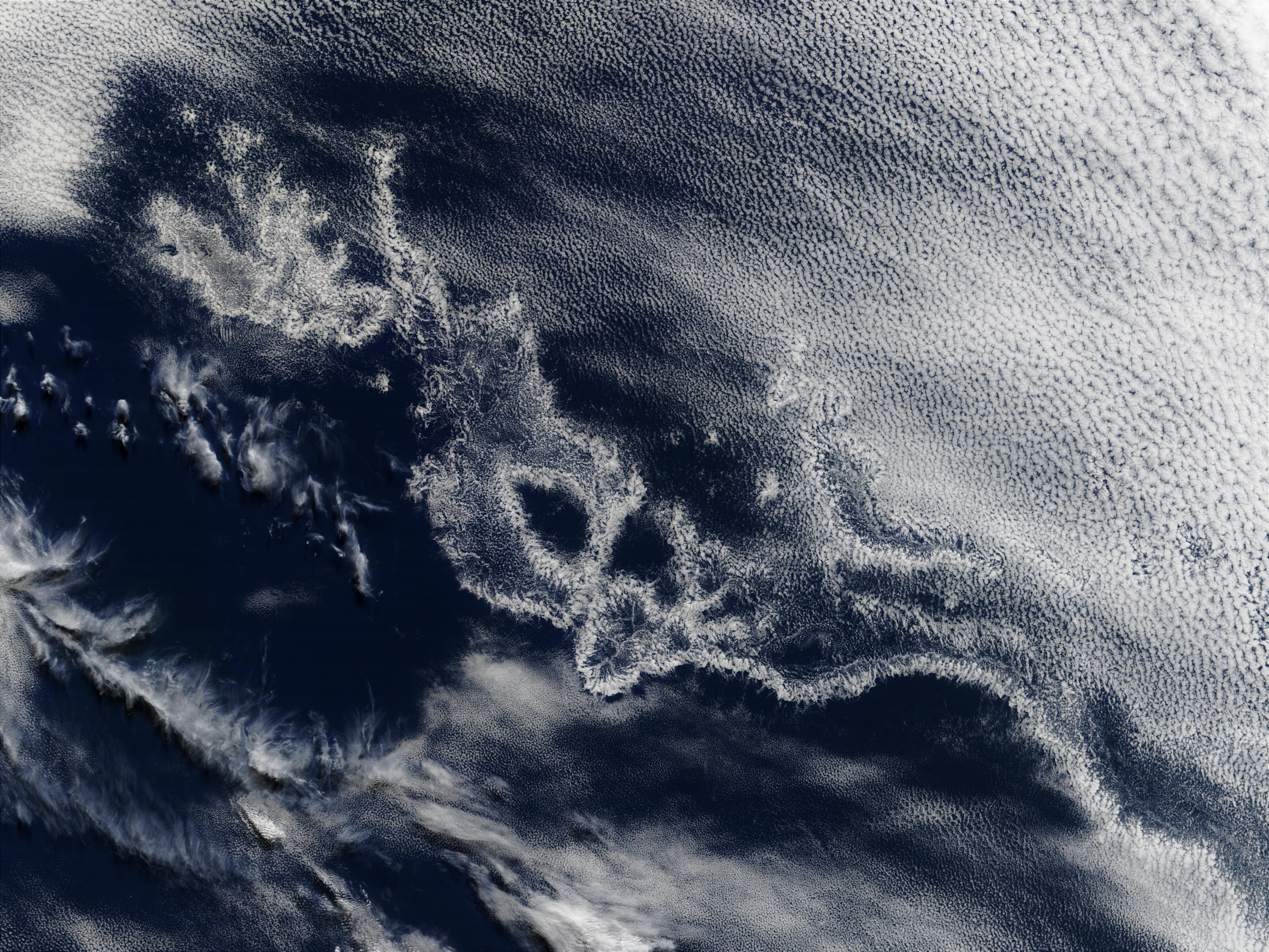 Ship tracks off Chile, South Pacific Ocean - related image preview