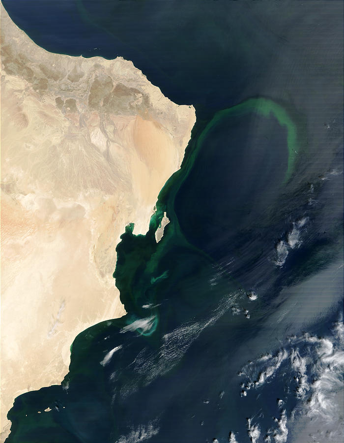 Green water off Oman in the Arabian Sea - related image preview