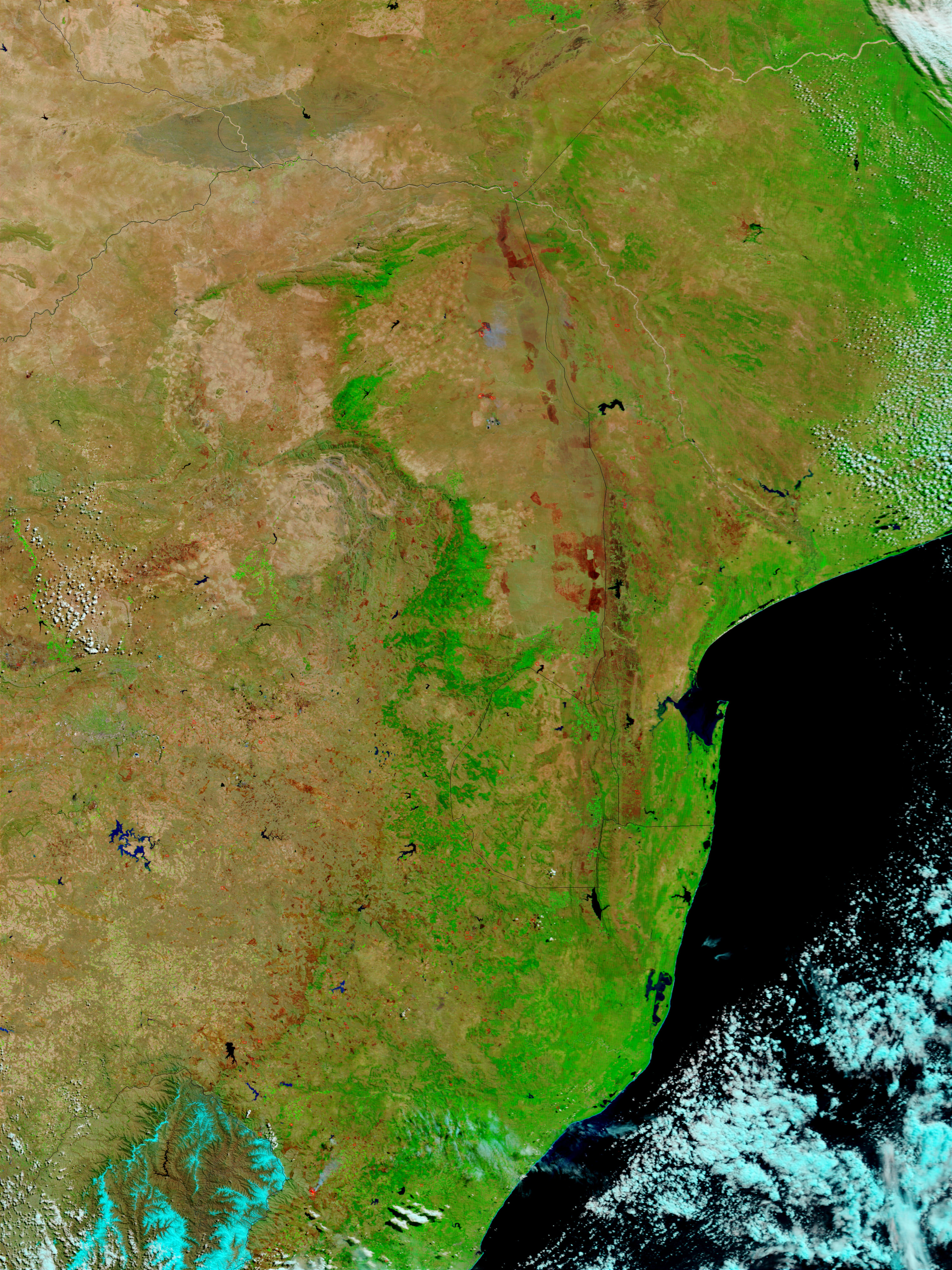 Fires and burn scars in South Africa and Mozambique - related image preview