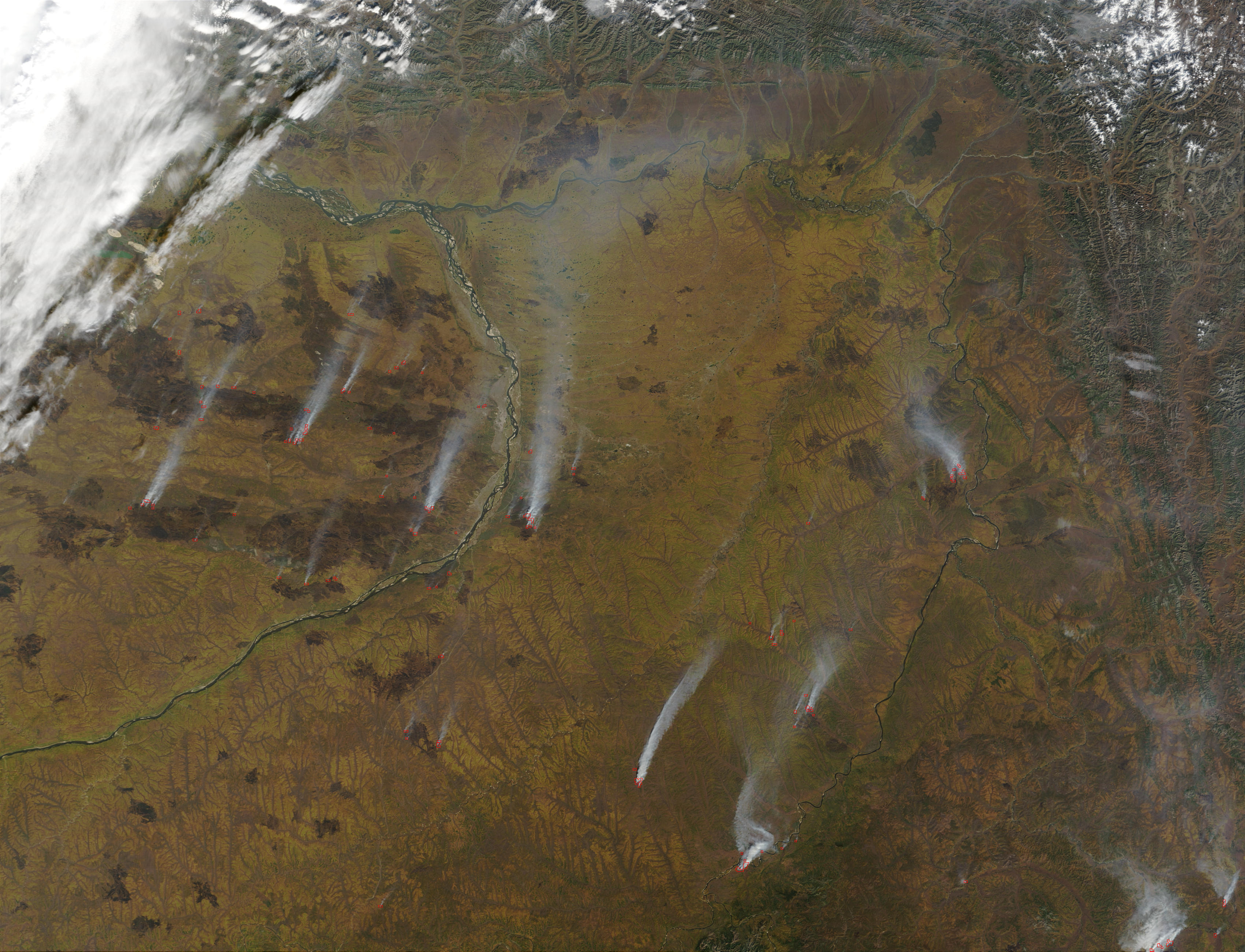 Fires and burn scars near Yakutsk, Russia - related image preview