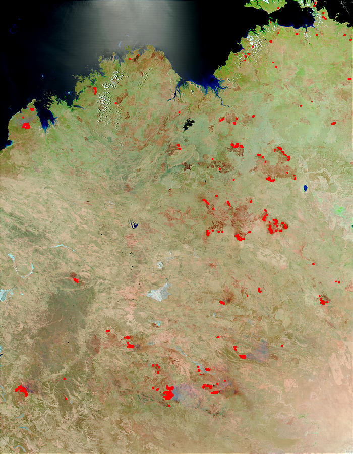 Fires and burn scars in Northern and Central Australia - related image preview