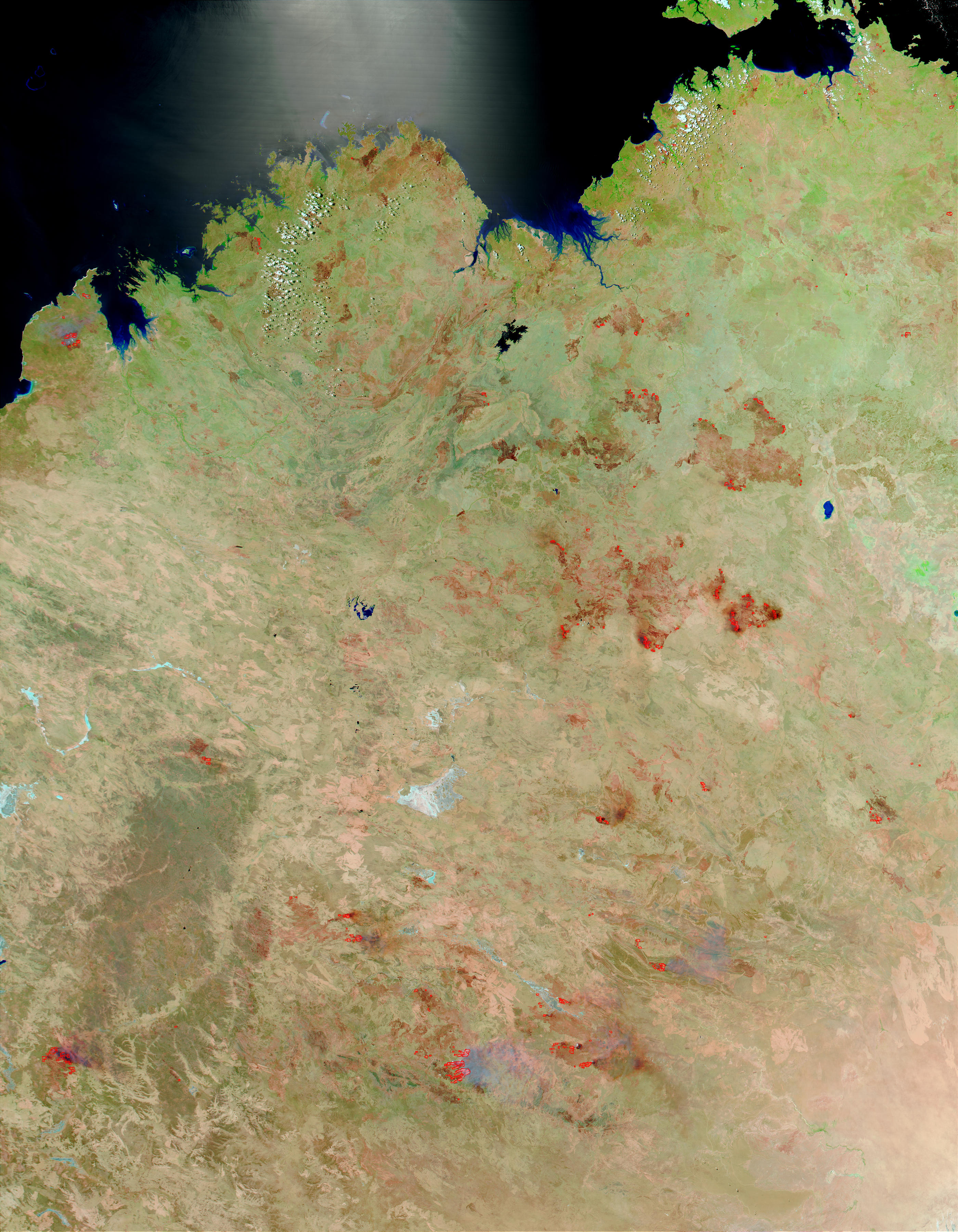 Fires and burn scars in Northern and Central Australia - related image preview