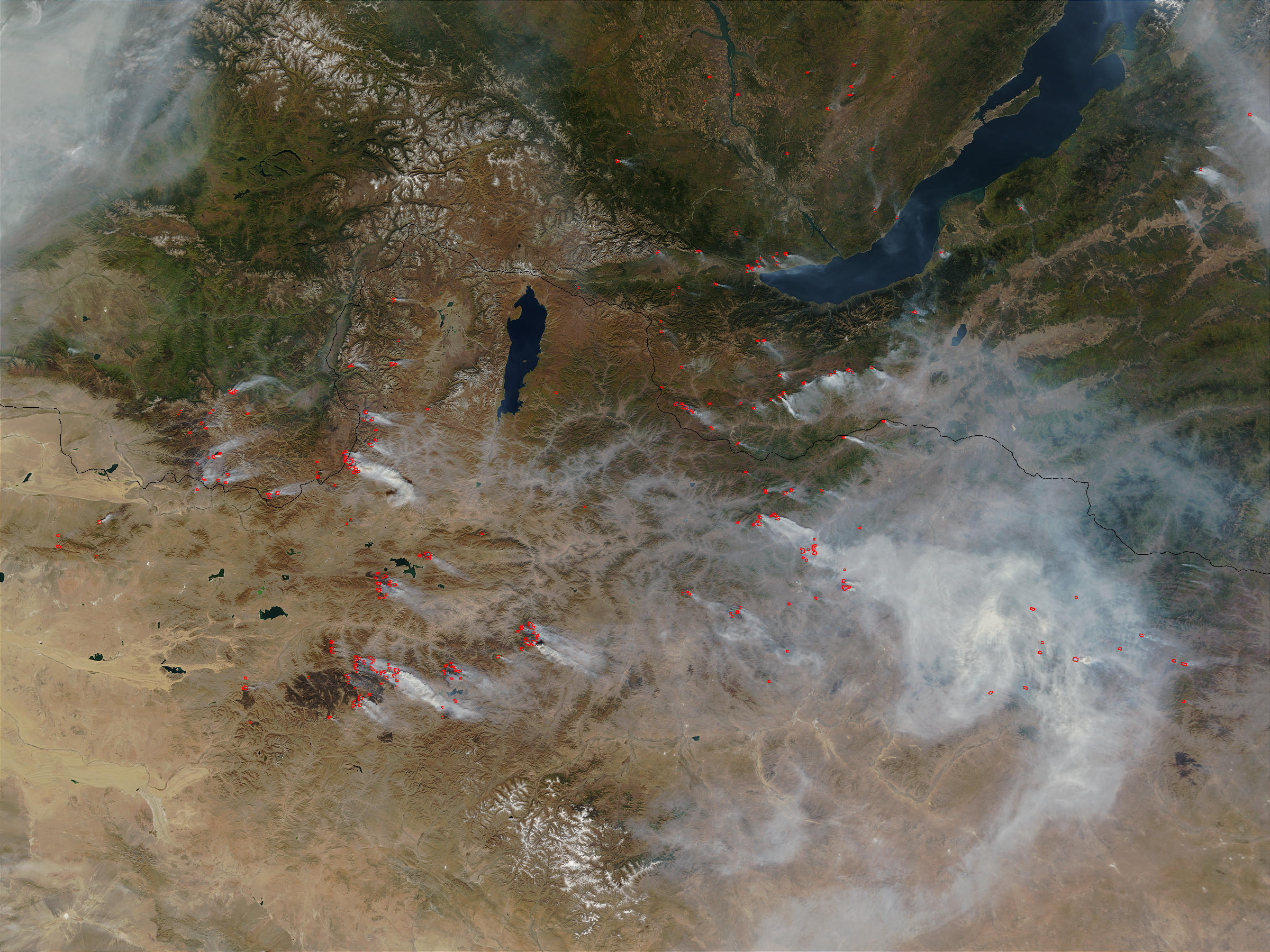 Fires and smoke in Mongolia and Russia - related image preview
