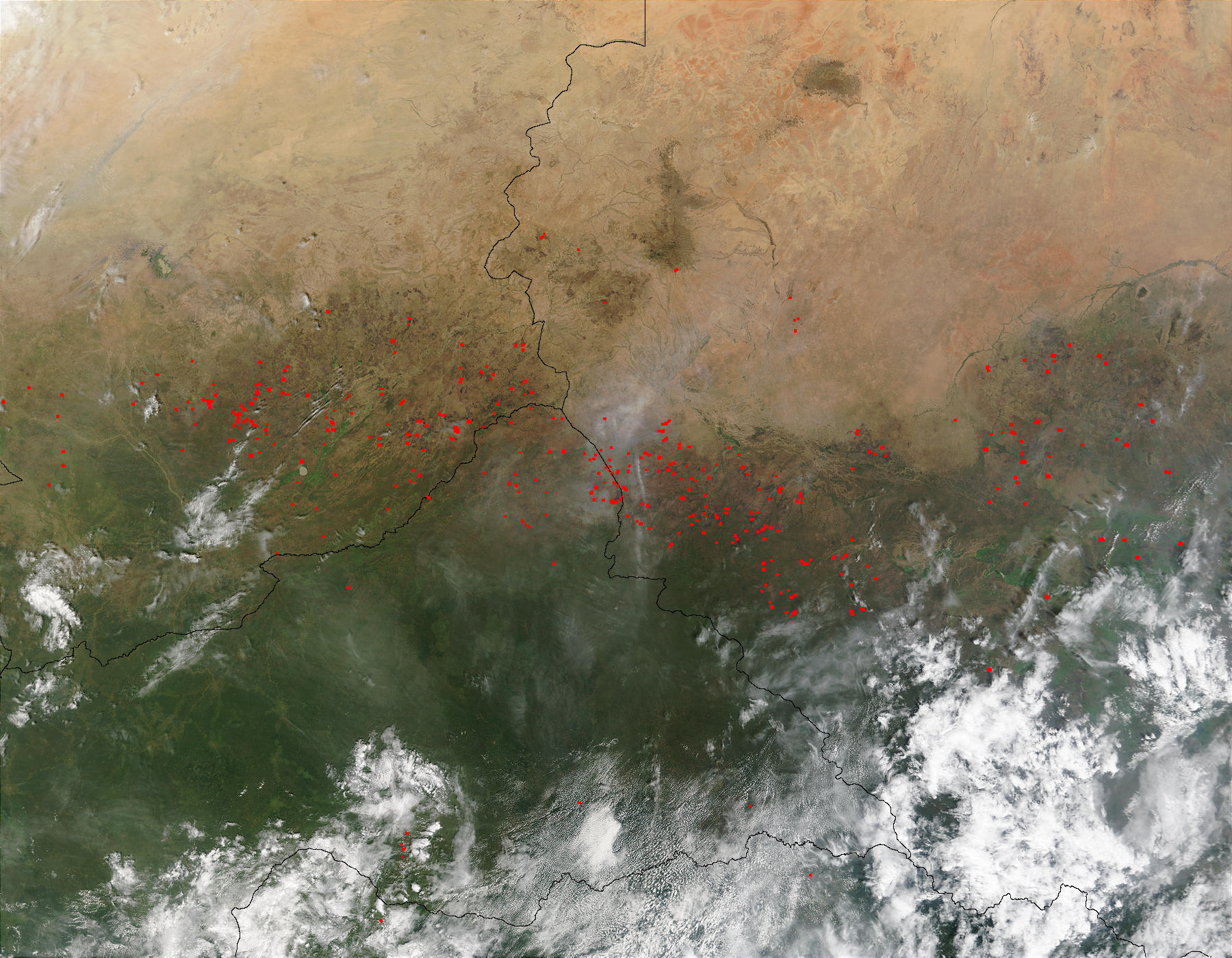 Fires in the Sahel and Savannas, Central Africa - related image preview