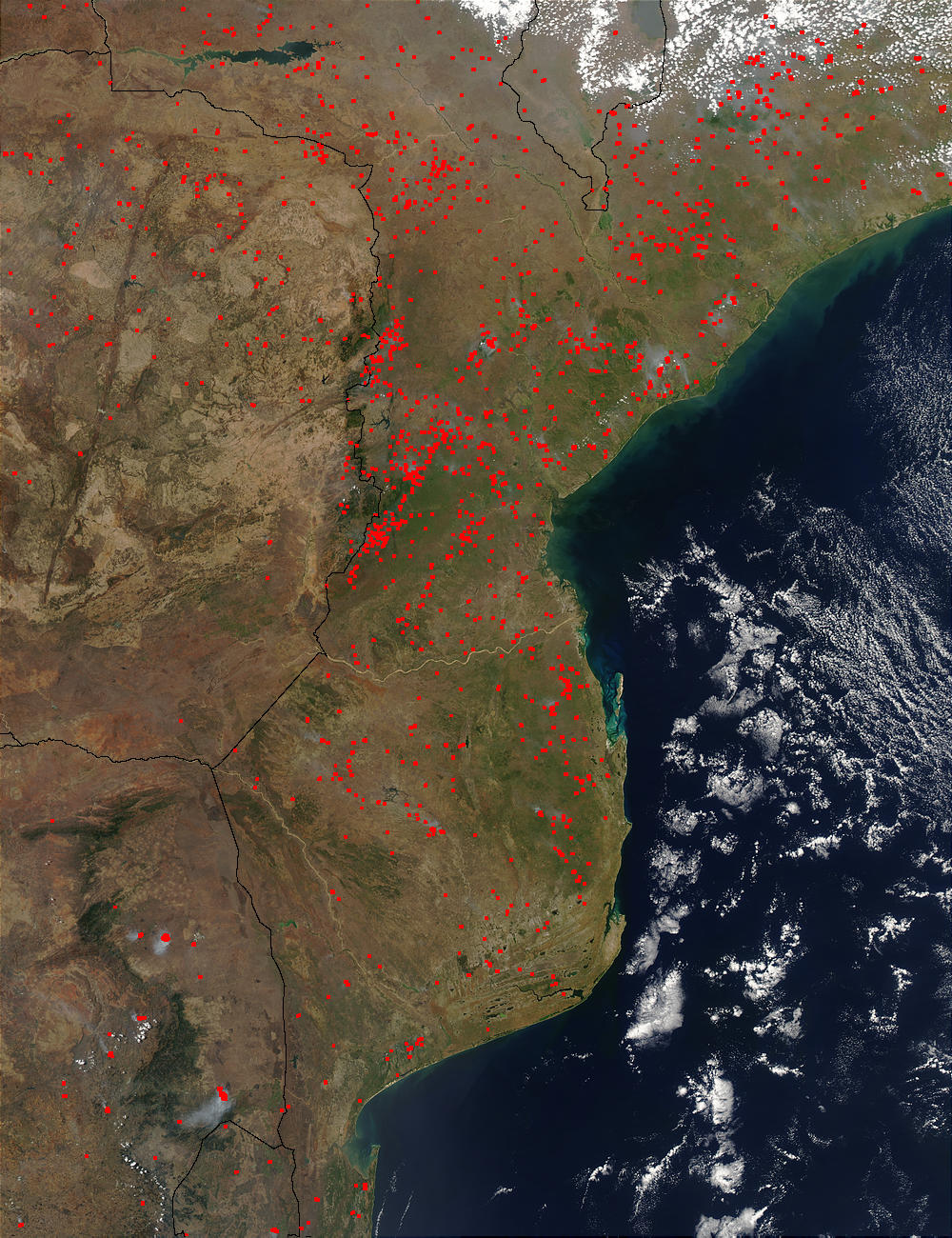 Fires in Mozambique, Zimbabwe, and South Africa - related image preview