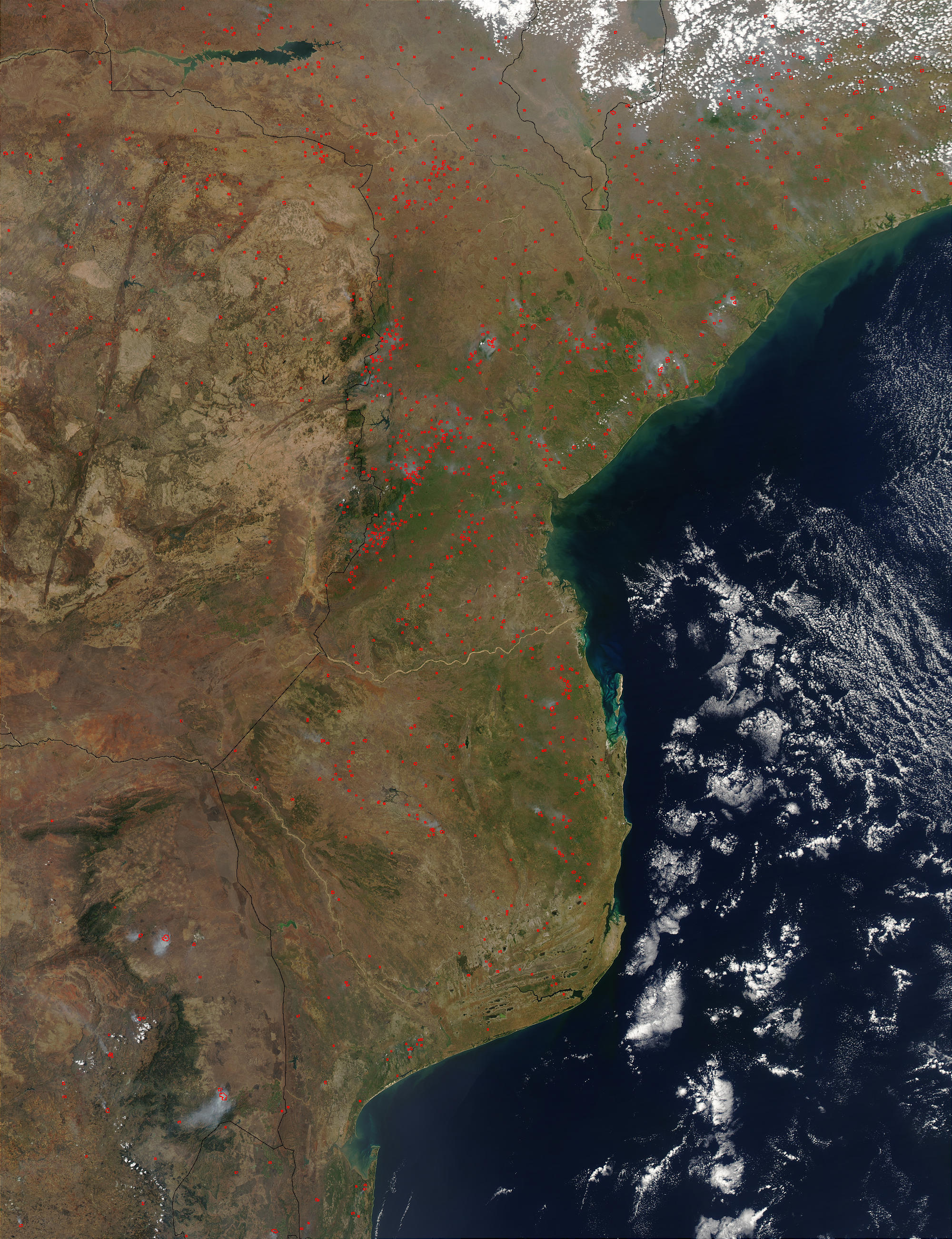 Fires in Mozambique, Zimbabwe, and South Africa - related image preview