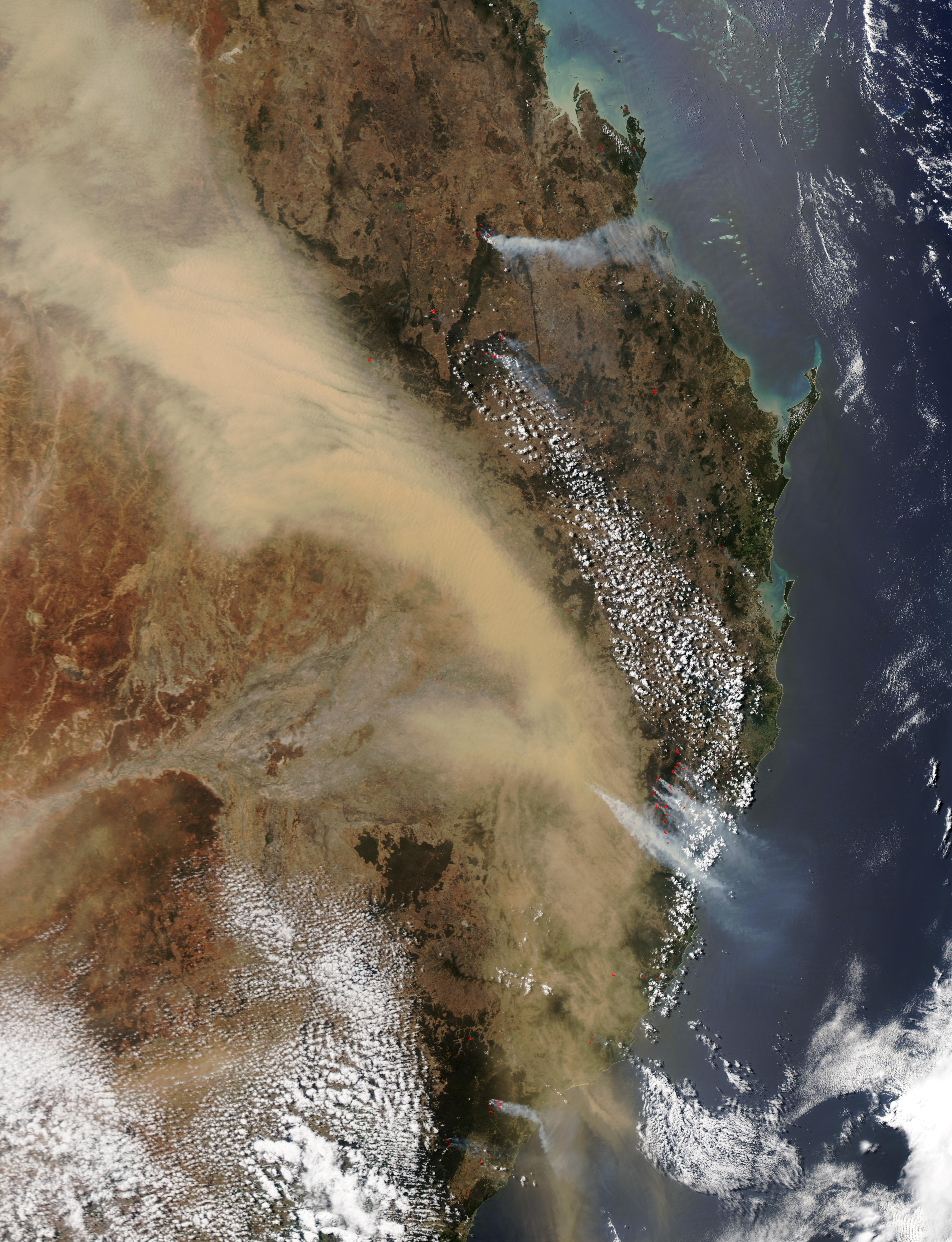 Dust storm over Eastern Australia - related image preview
