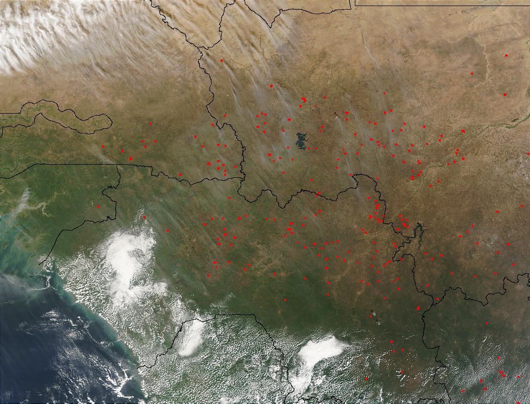 Fires in West Africa (morning overpass) - related image preview