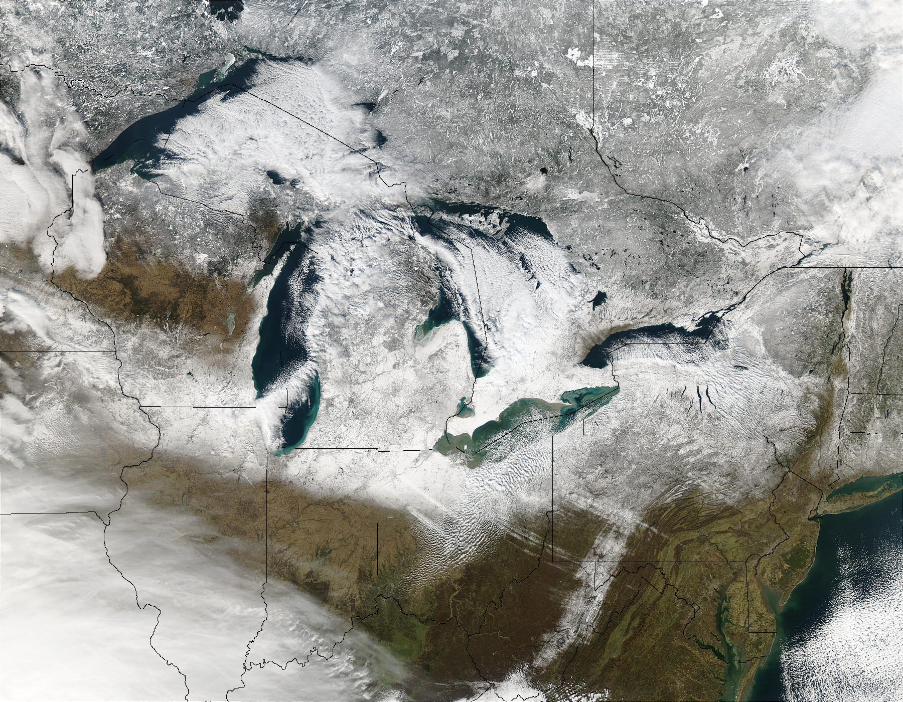 Snow around the Great Lakes - related image preview