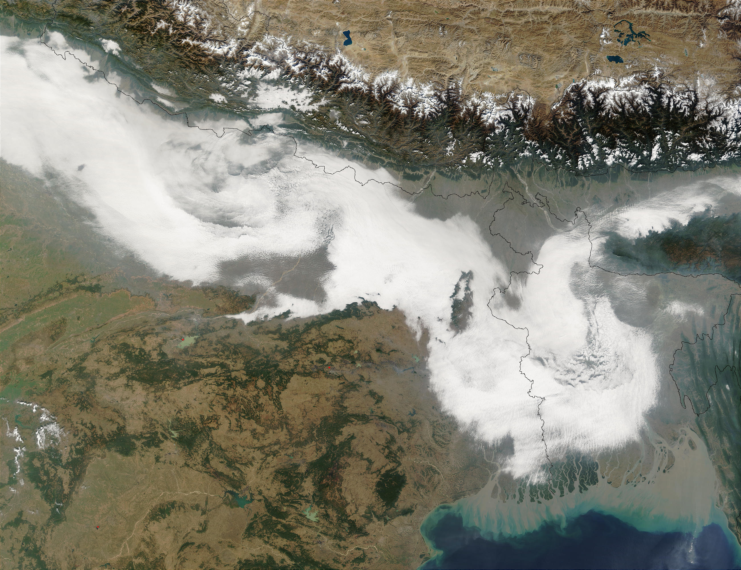Smoke and smog in South Central Asia - related image preview