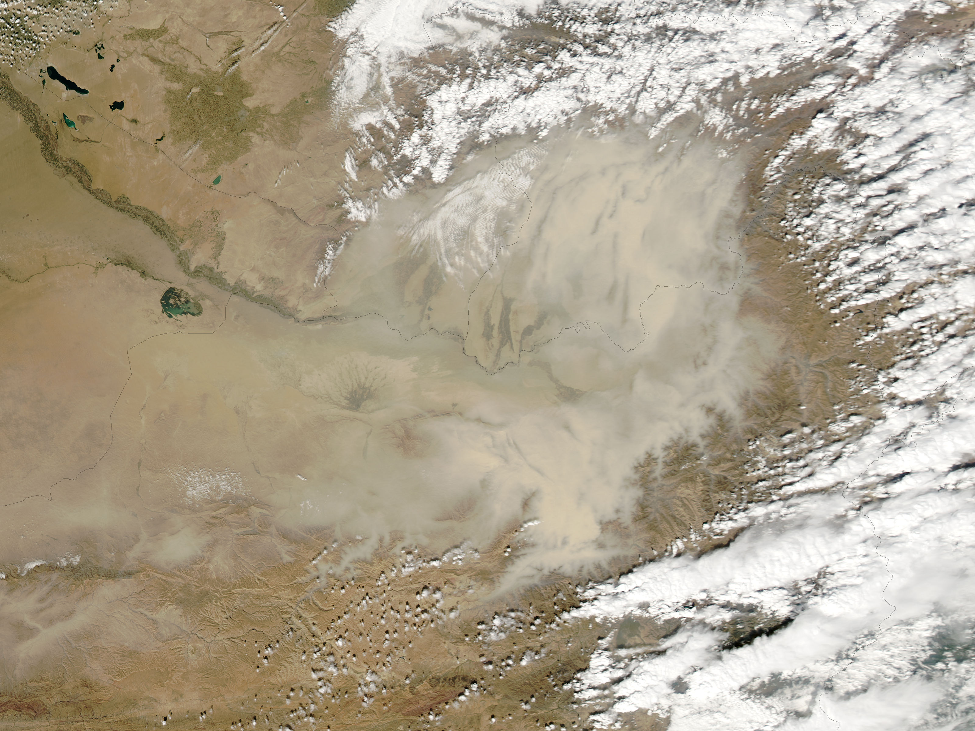Dust Storm over Northeastern Afghanistan - related image preview