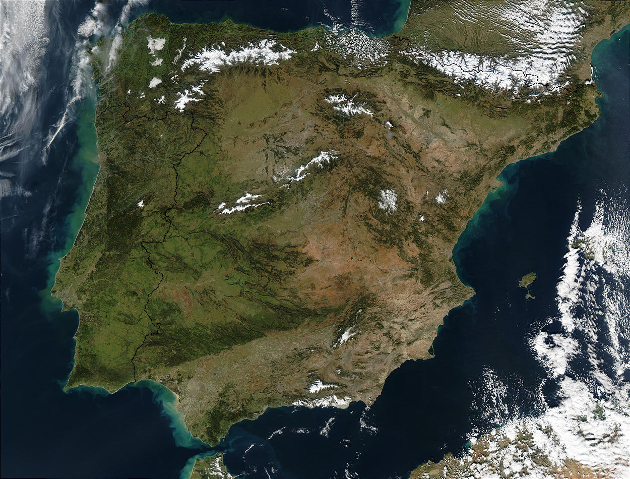 Portugal Map and Satellite Image