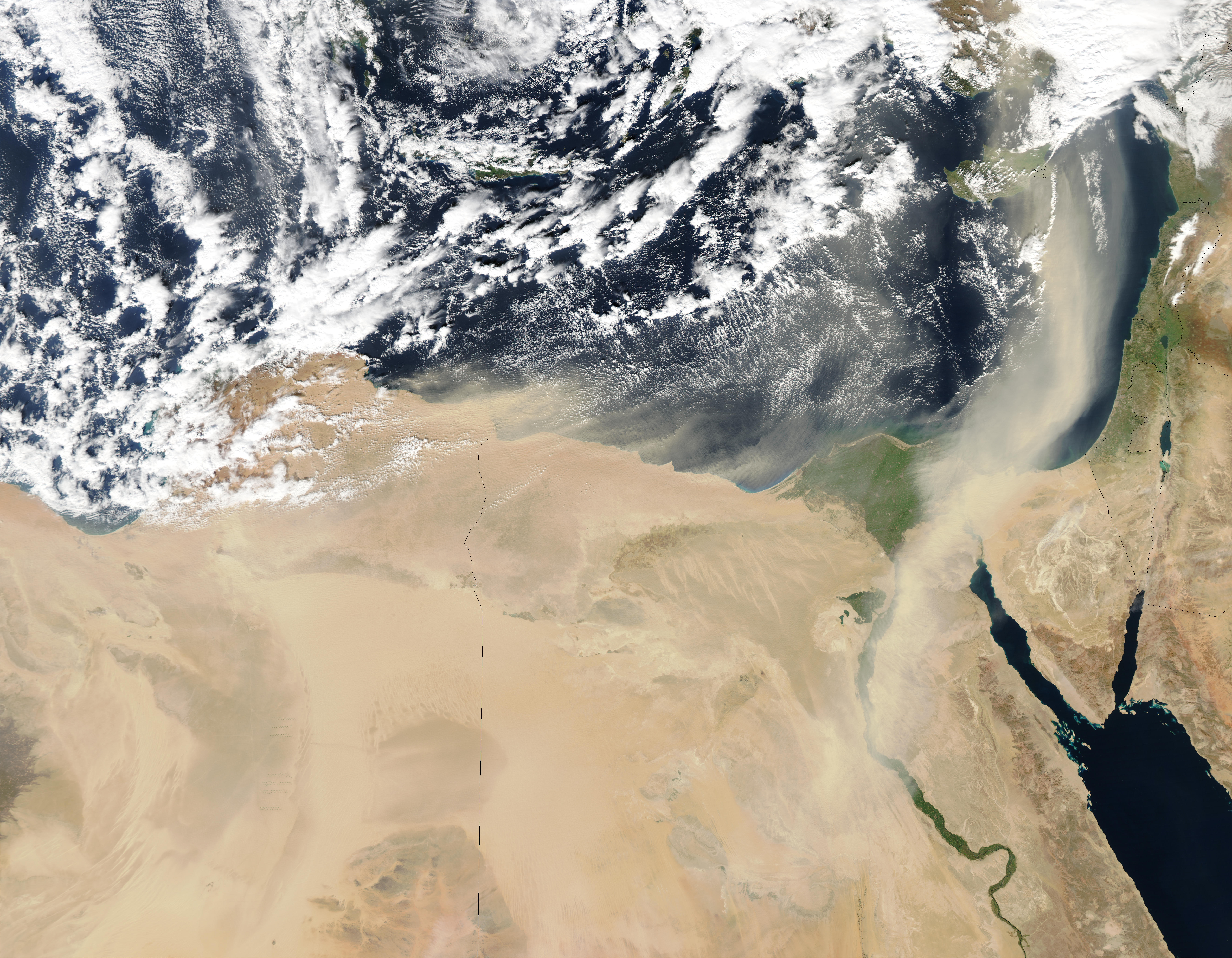 Saharan dust over the Mediterranean - related image preview