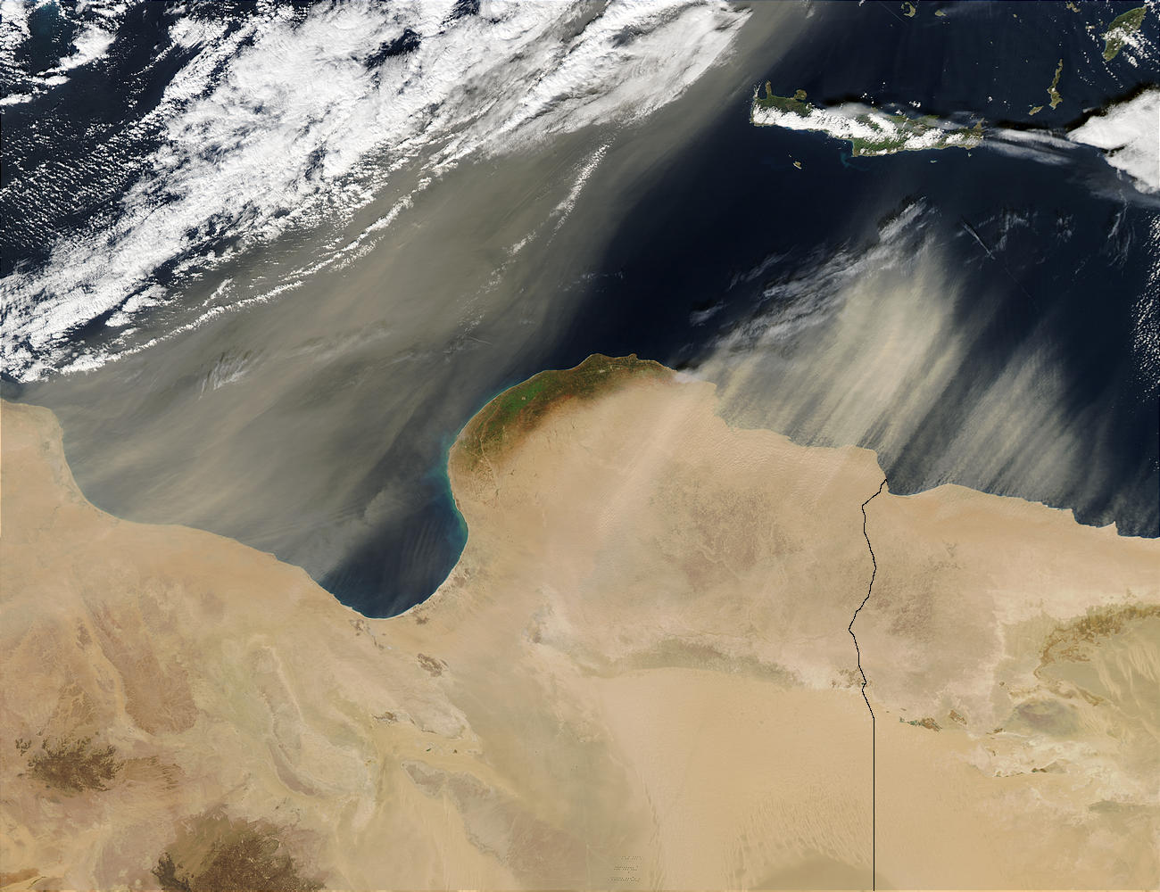 Saharan dust off Lybia - related image preview