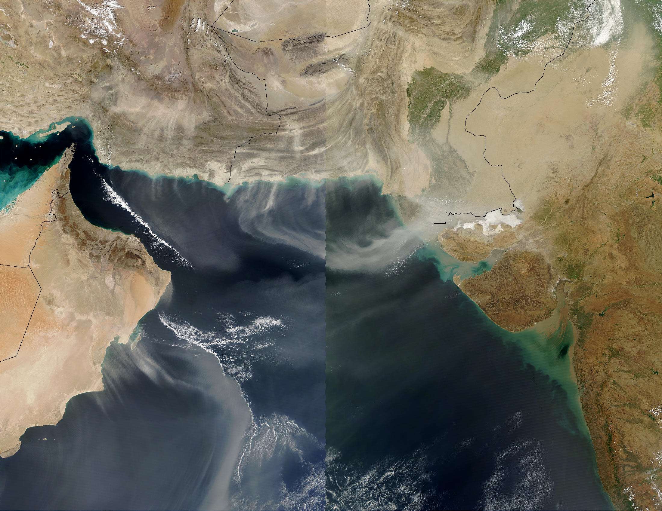 Dust over the Arabian Sea (Terra/Aqua combination) - related image preview