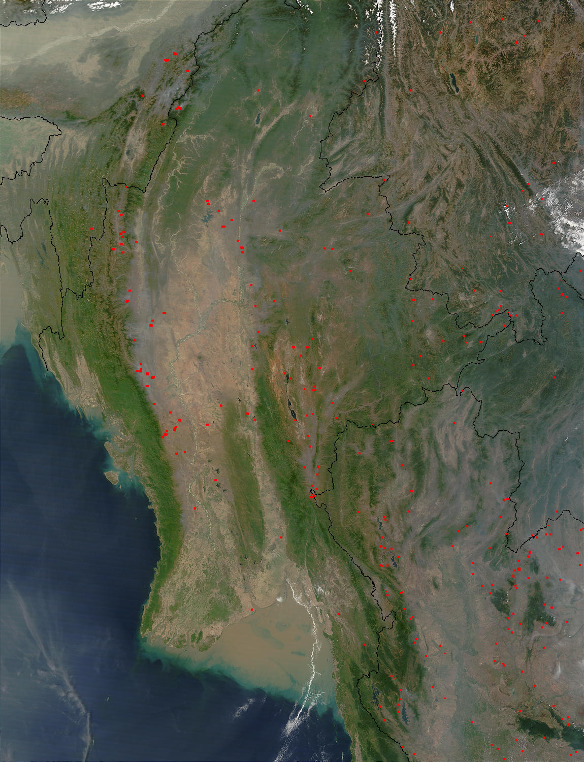 Fires in Southeast Asia (morning overpass) - related image preview