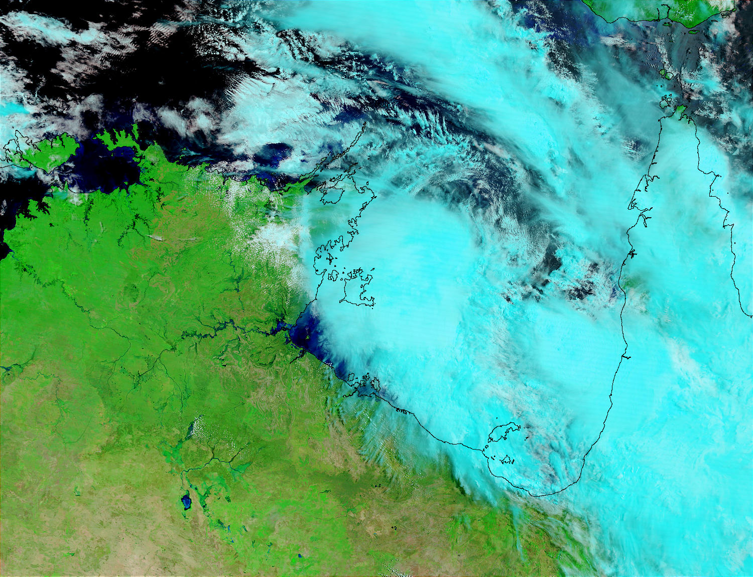 Floods behind Tropical Cyclone Craig (24S) in Northern Australia - related image preview
