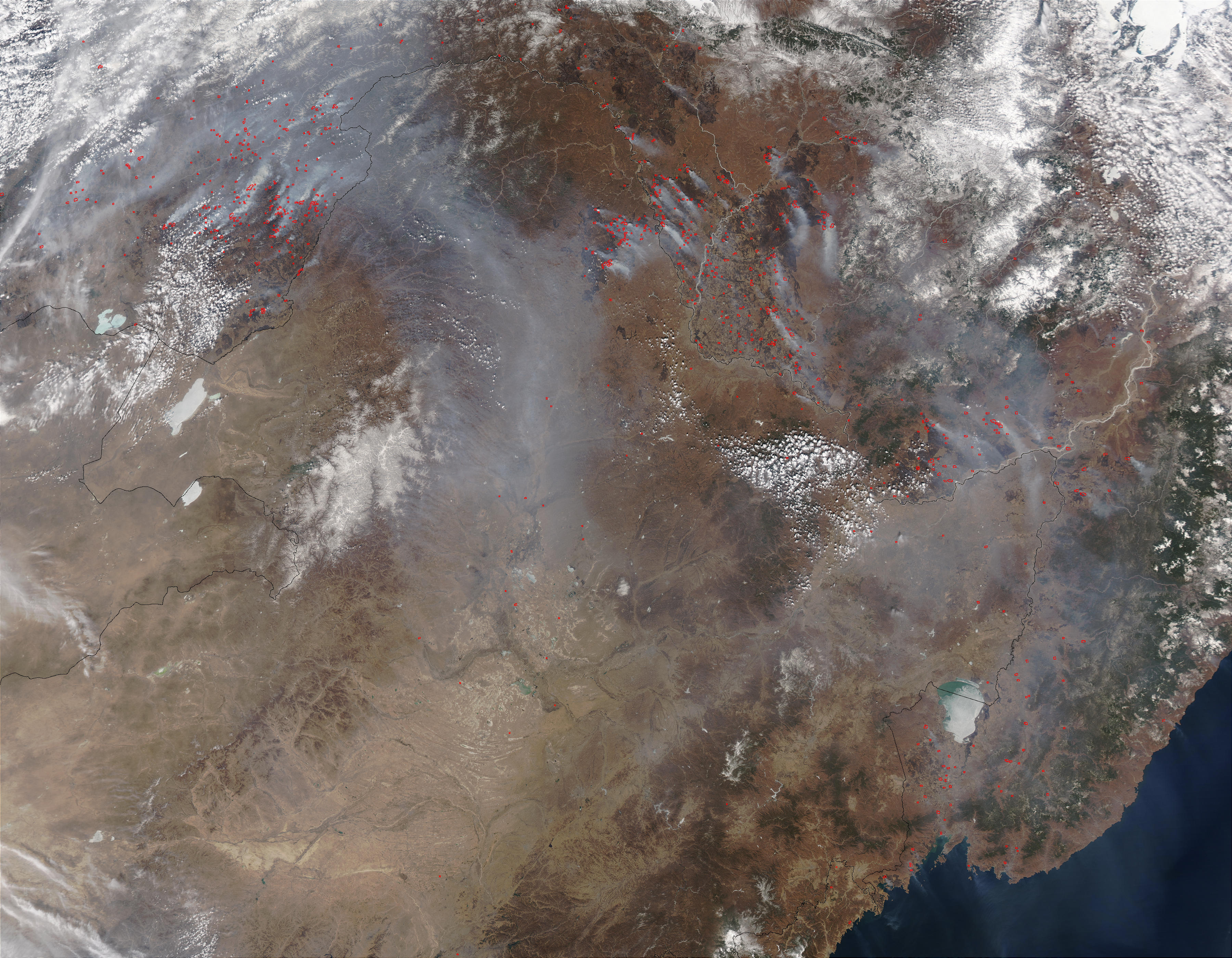 Fires and Smoke in Eastern Asia - related image preview