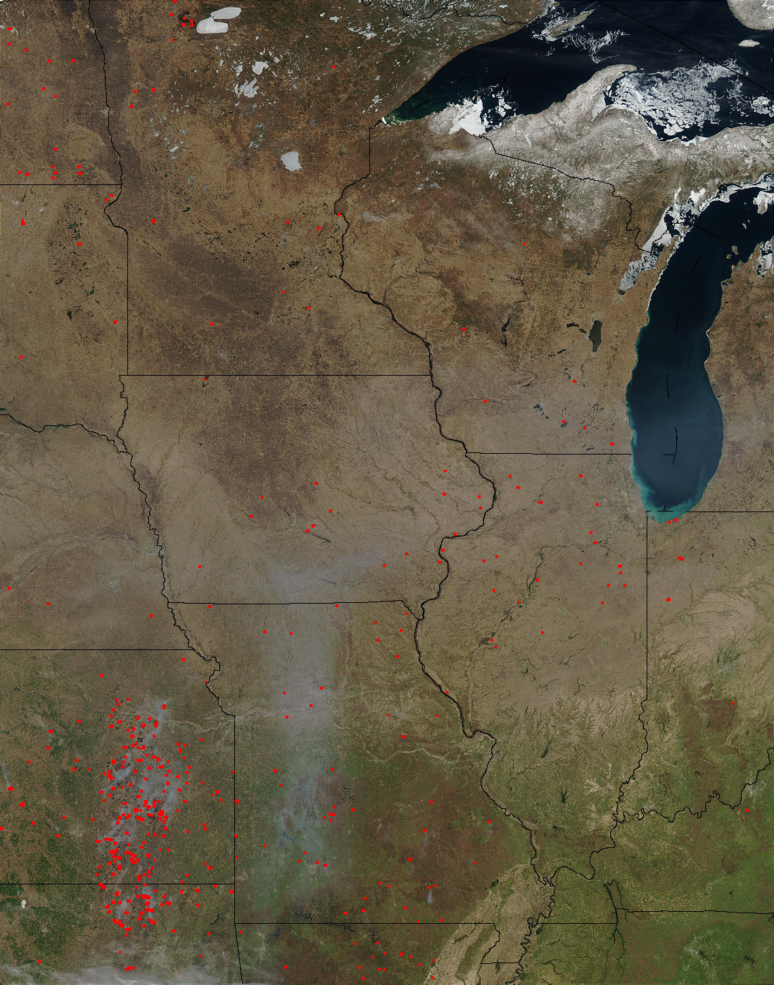 Fires and Smoke in Central United States - related image preview
