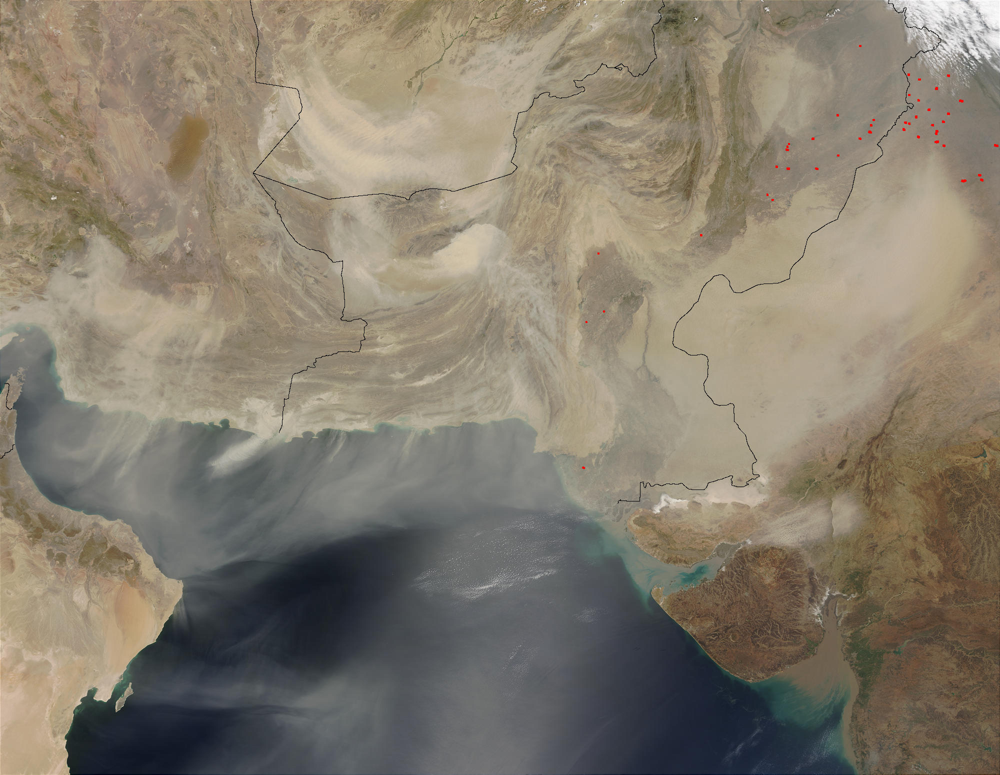 Dust Storms over the Arabian Sea (Terra/Aqua combination) - related image preview