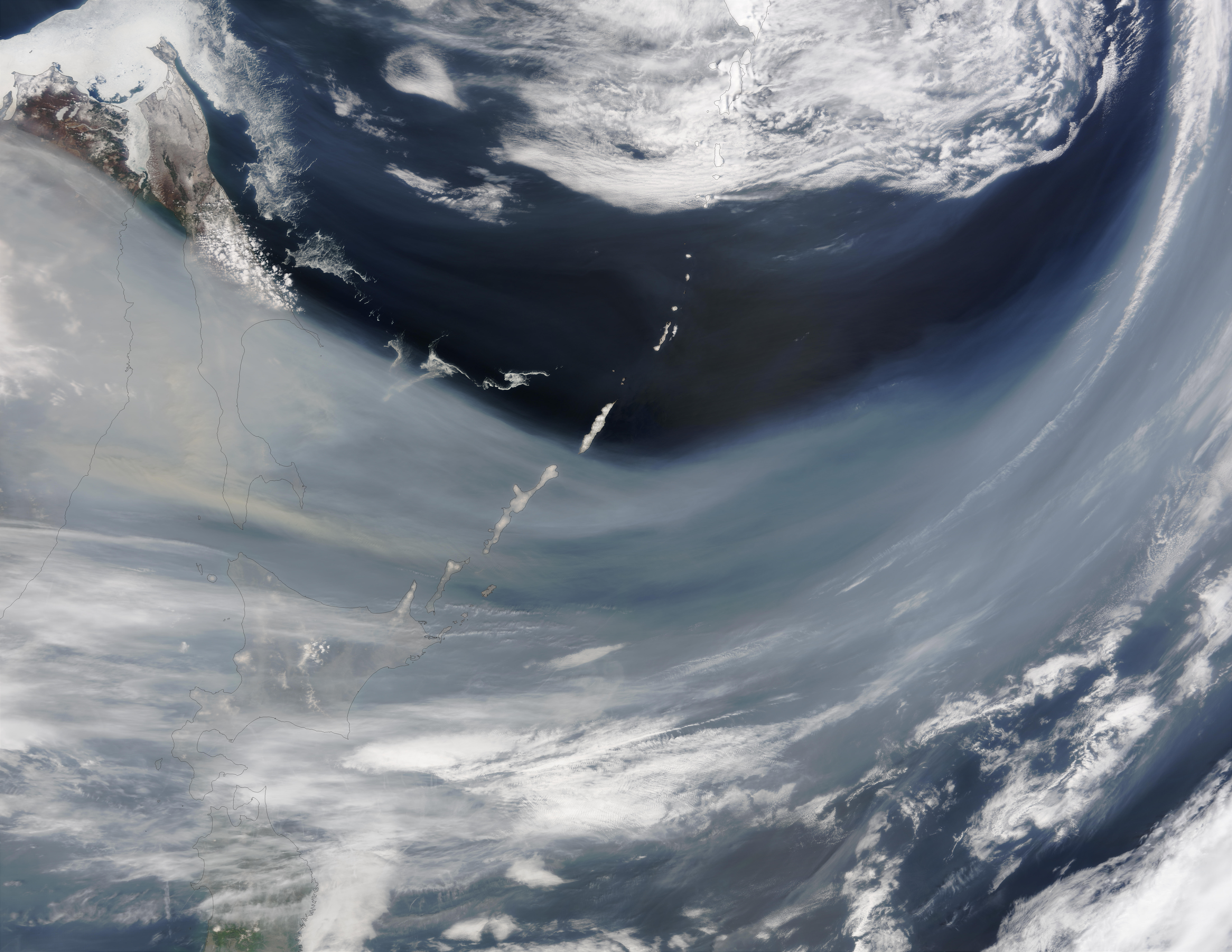 Smoke off Eastern Russia and Japan - related image preview