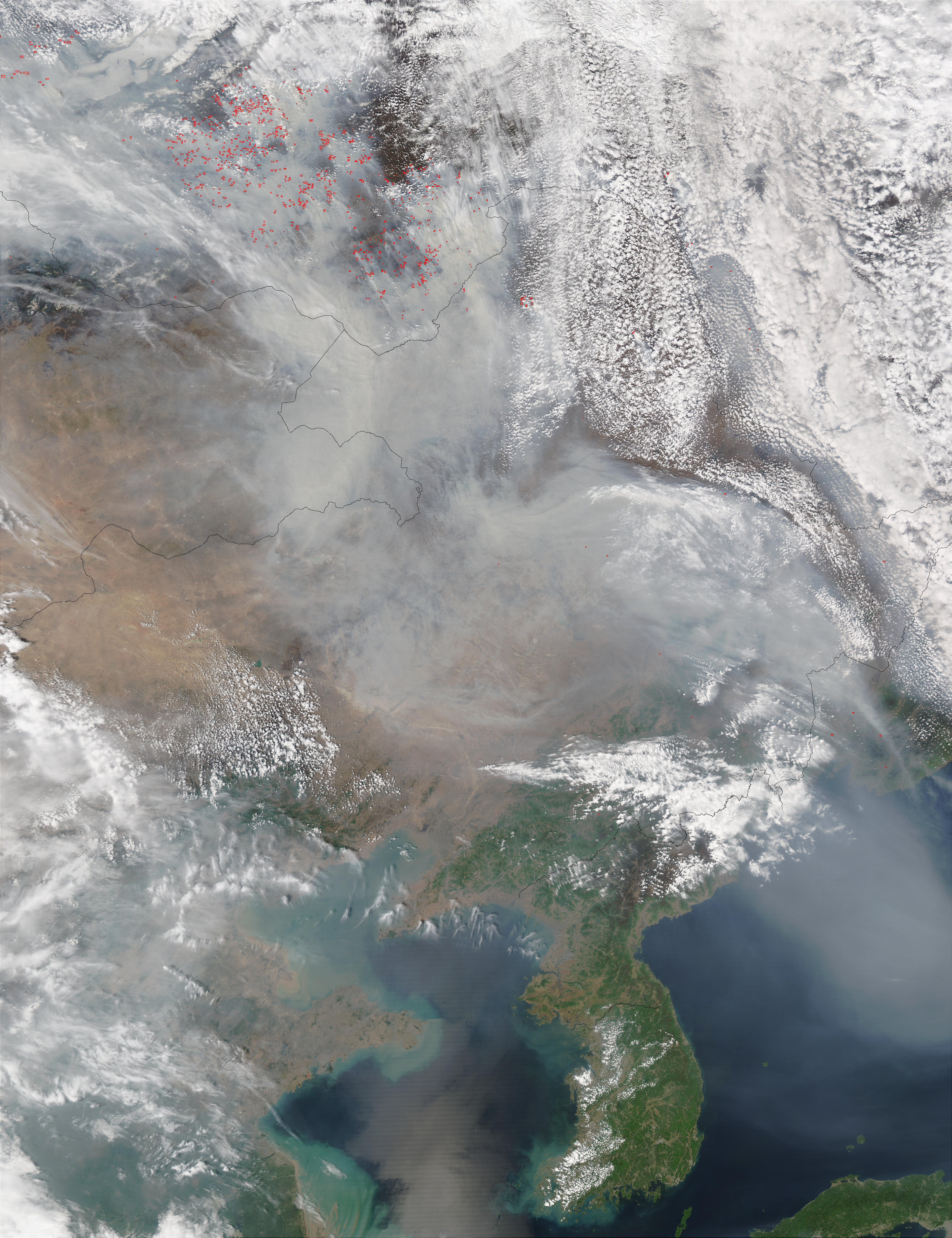 Smoke from Russian fires across Northeast China - related image preview