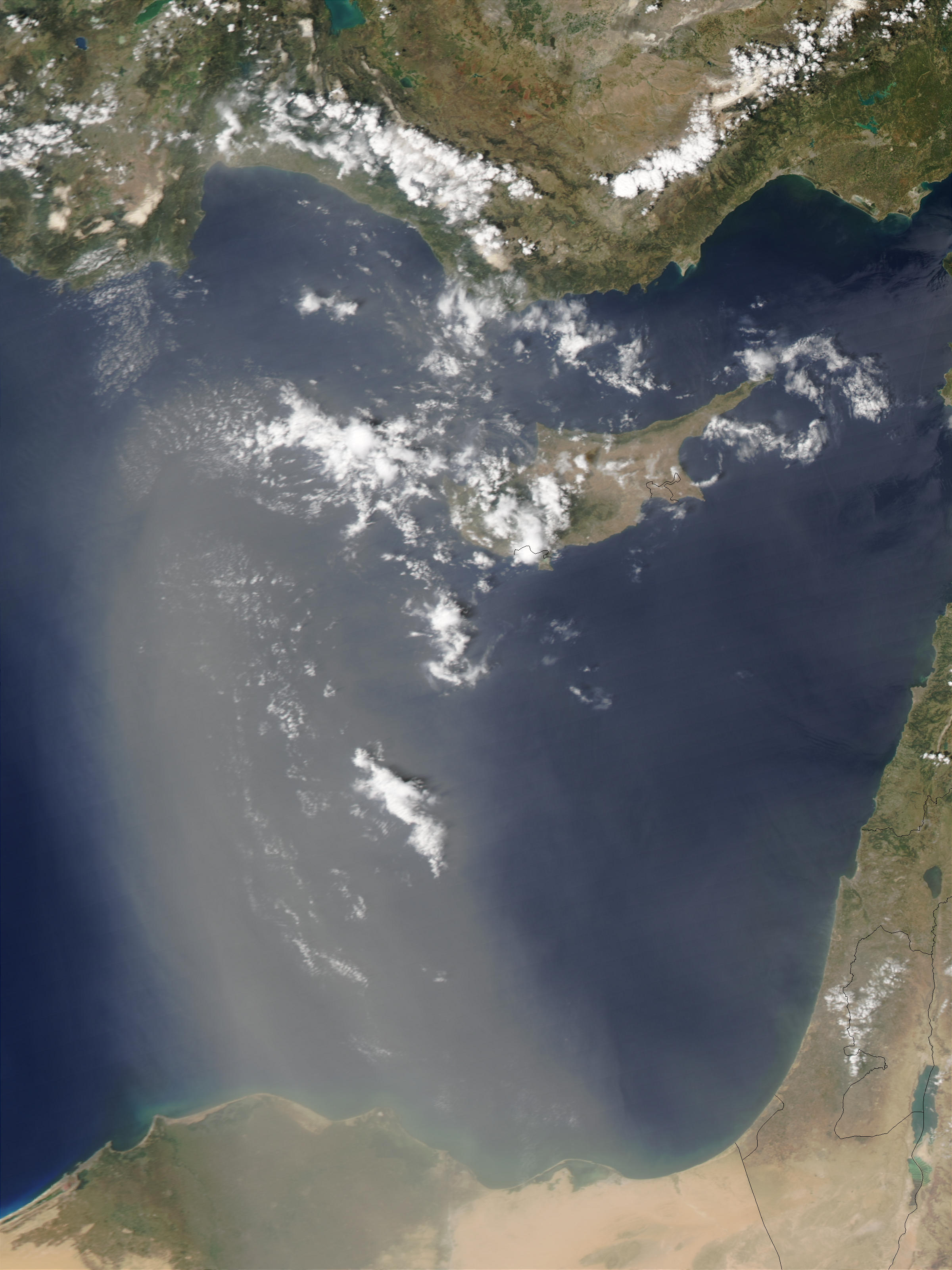 Dust Storm over the eastern Mediterranean Sea - related image preview
