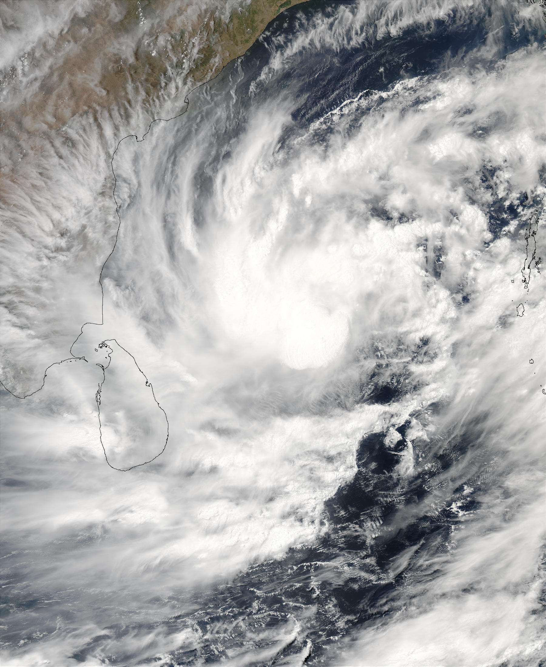 Tropical Cyclone 01B approaching Sri Lanka and India - related image preview