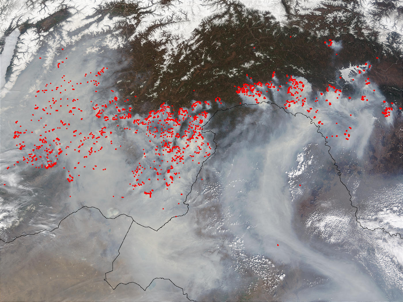 Fires and smoke in Russia and China - related image preview
