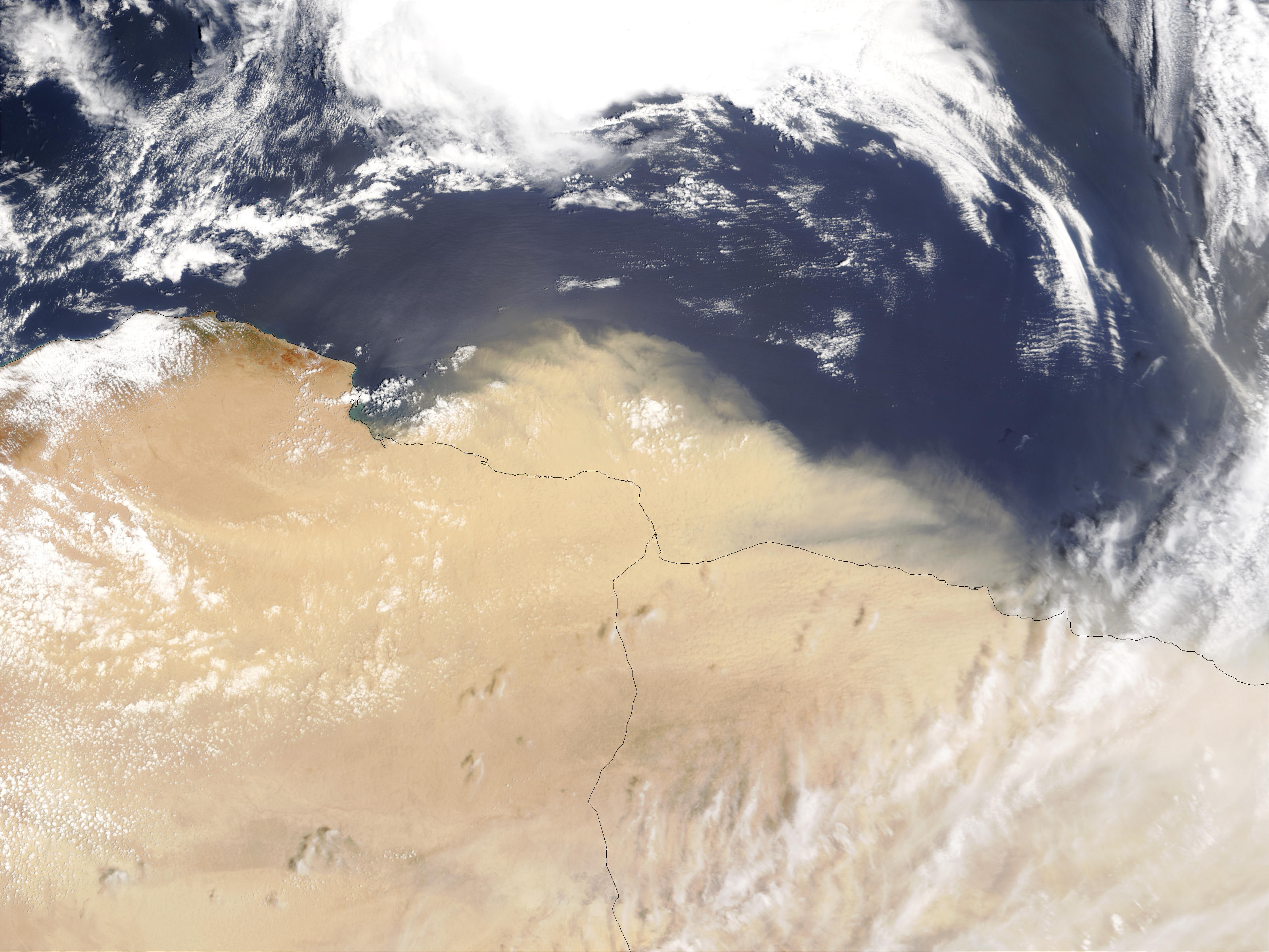 Dust storm off Libya and Egypt - related image preview