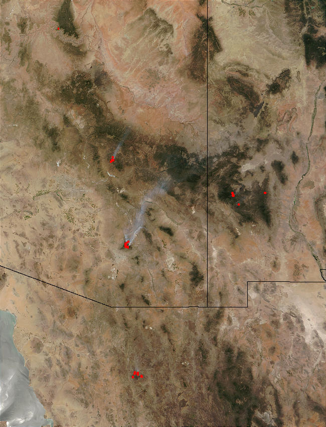 Fires in Arizona and New Mexico (morning overpass) - related imagethumbnail