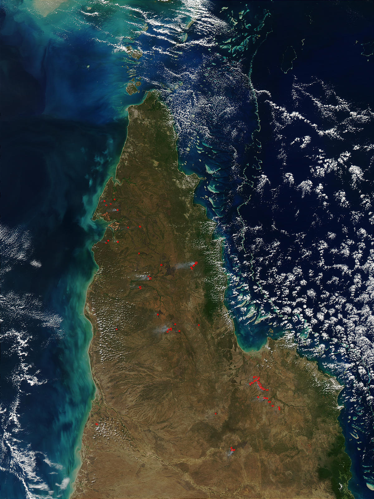 Fires across Cape York Peninsula, Queensland, Australia - related image preview