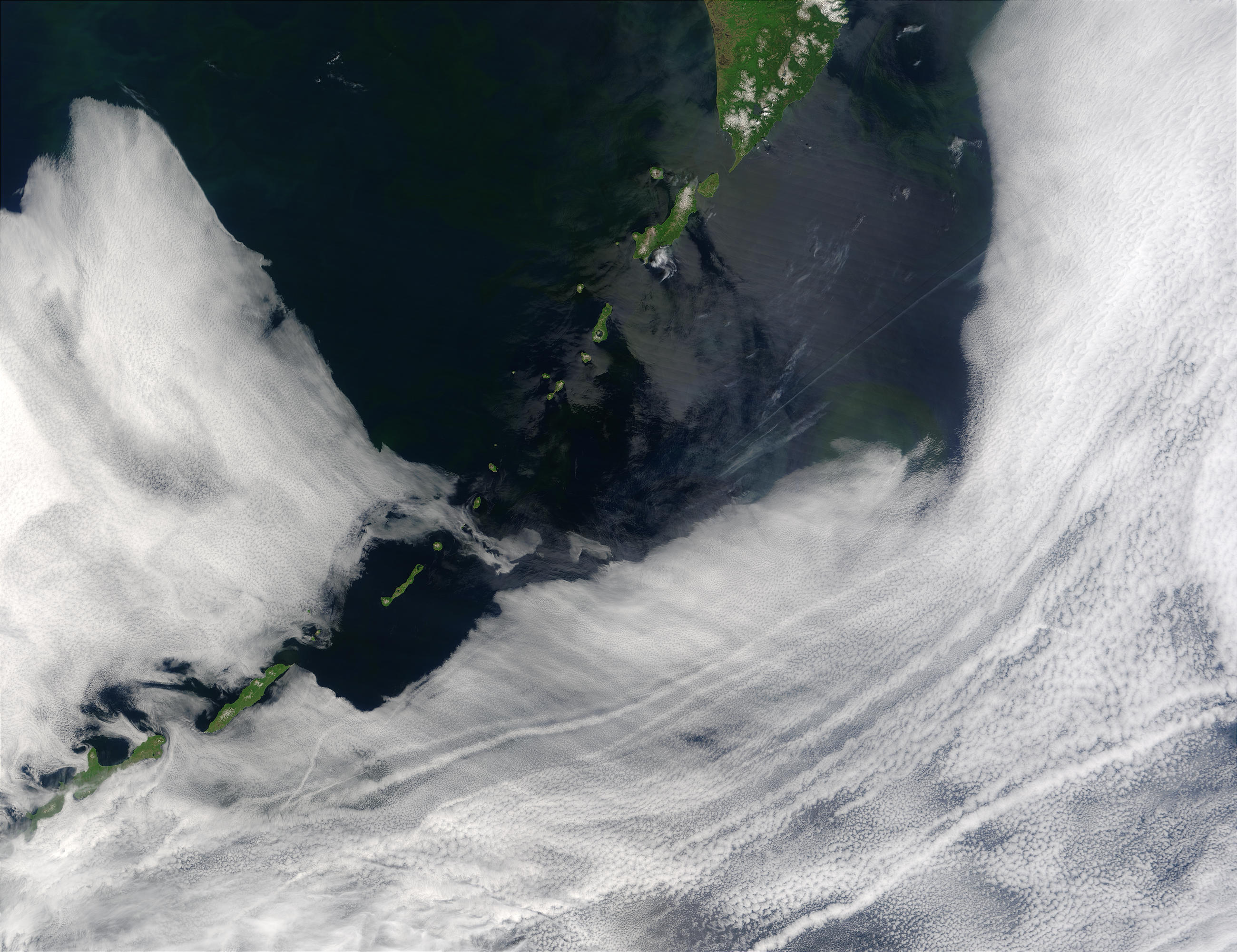 Ship tracks off Kuril Islands, Eastern Russia - related image preview