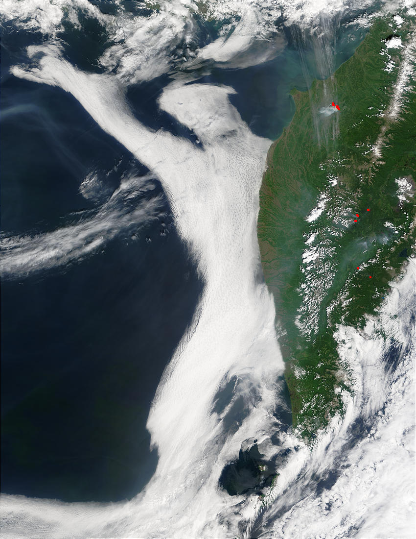 Odd cloud off Kamchatka Peninsula, Eastern Russia - related image preview