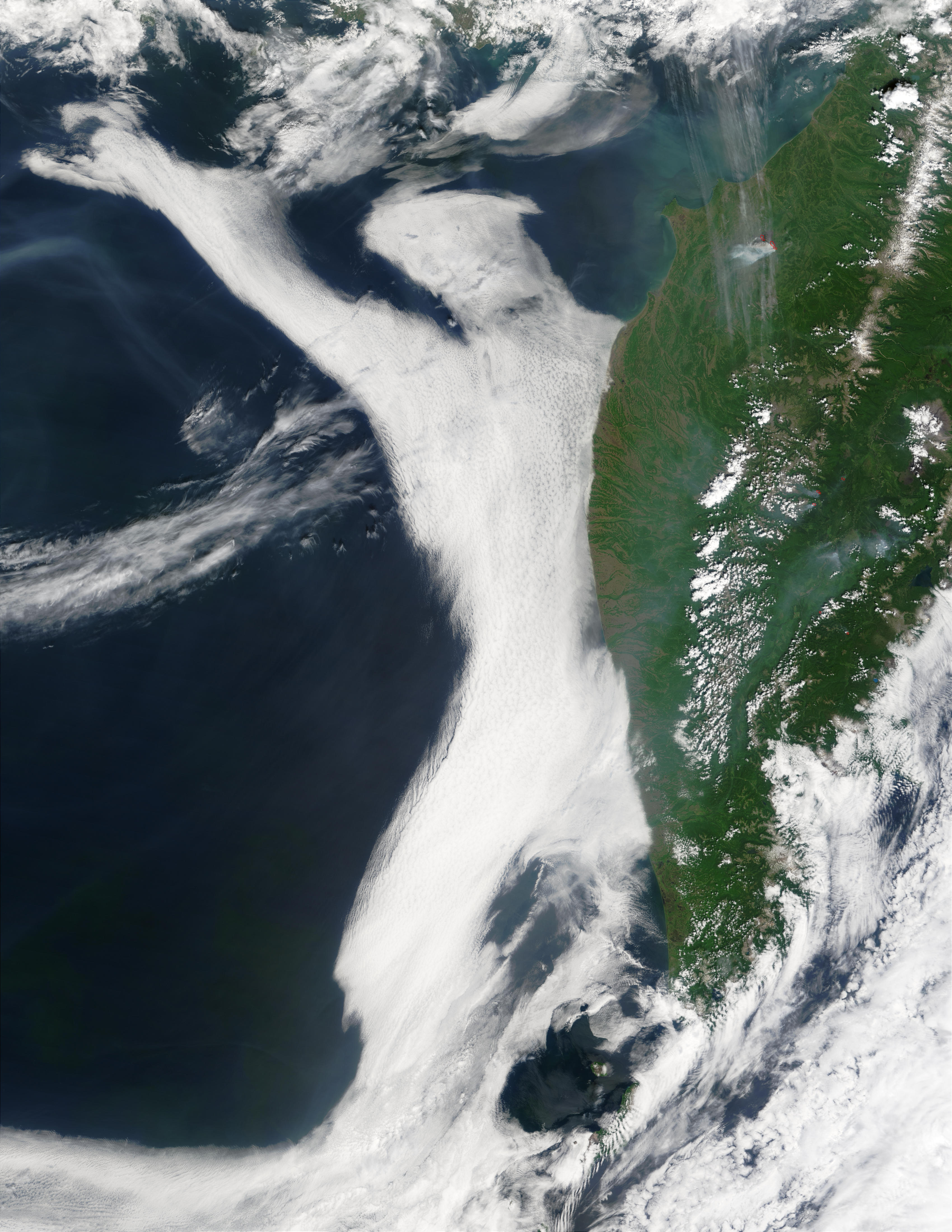 Odd cloud off Kamchatka Peninsula, Eastern Russia - related image preview