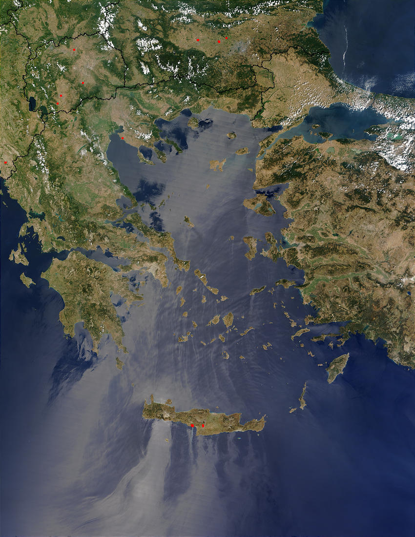 Sun glint over the Aegean Sea - related image preview