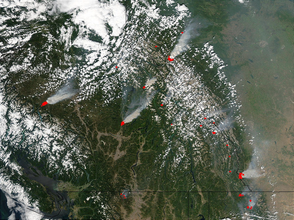 Fires and smoke across British Columbia and Alberta - related image preview
