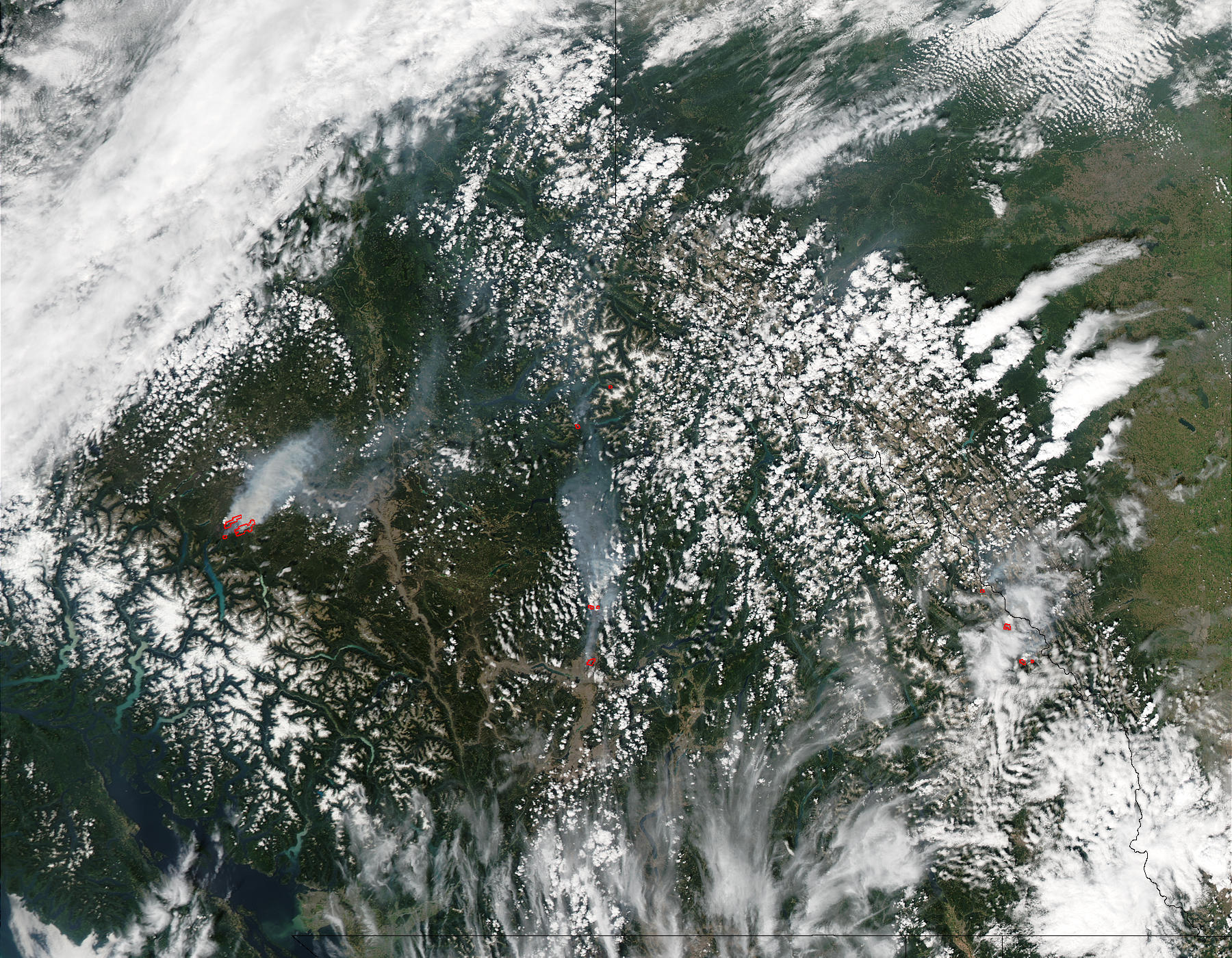 Fires in British Columbia (afternoon overpass) - related image preview